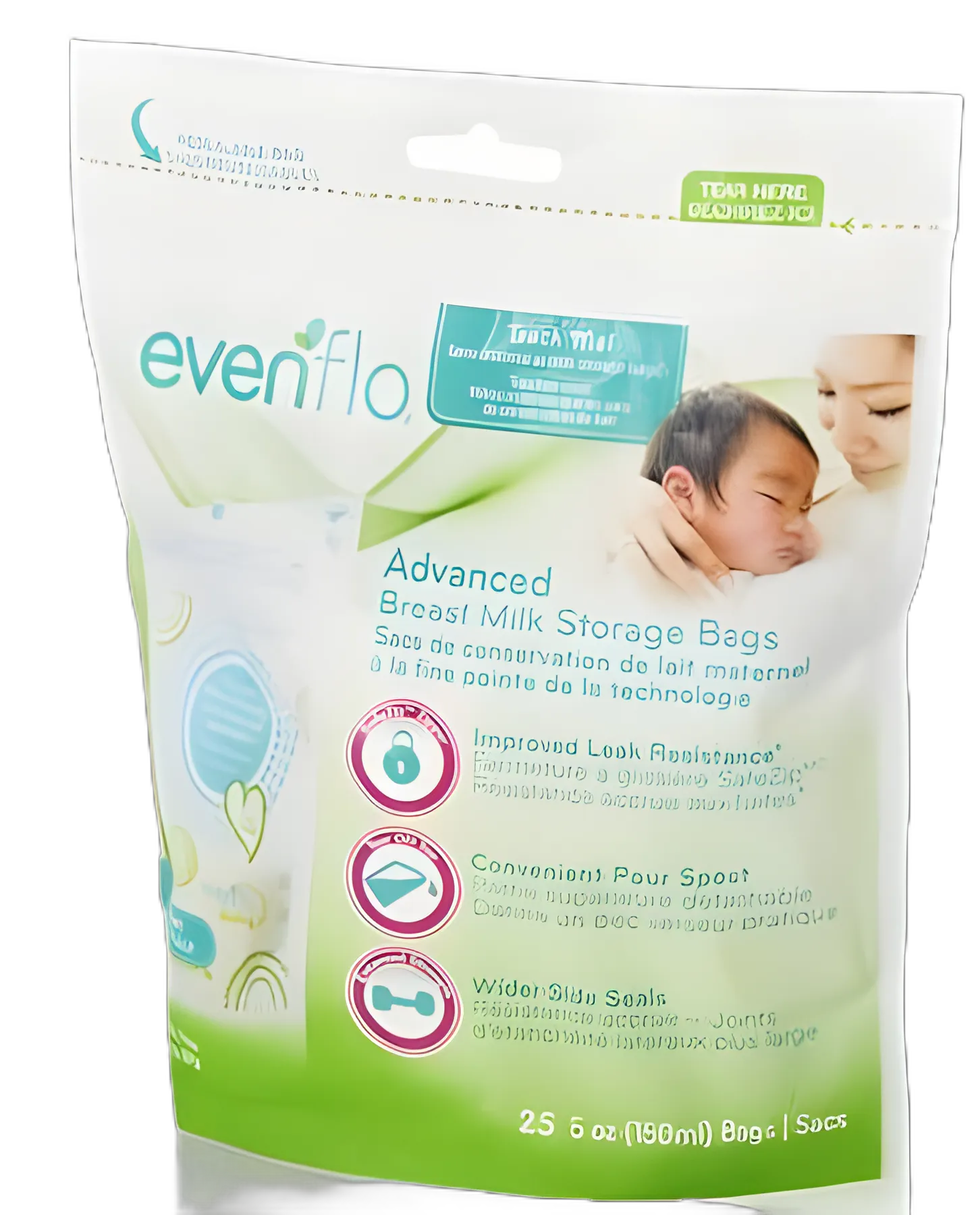 Evenflo 5 oz. Breast Milk Storage Bags - Leak-Resistant, Food Grade Material