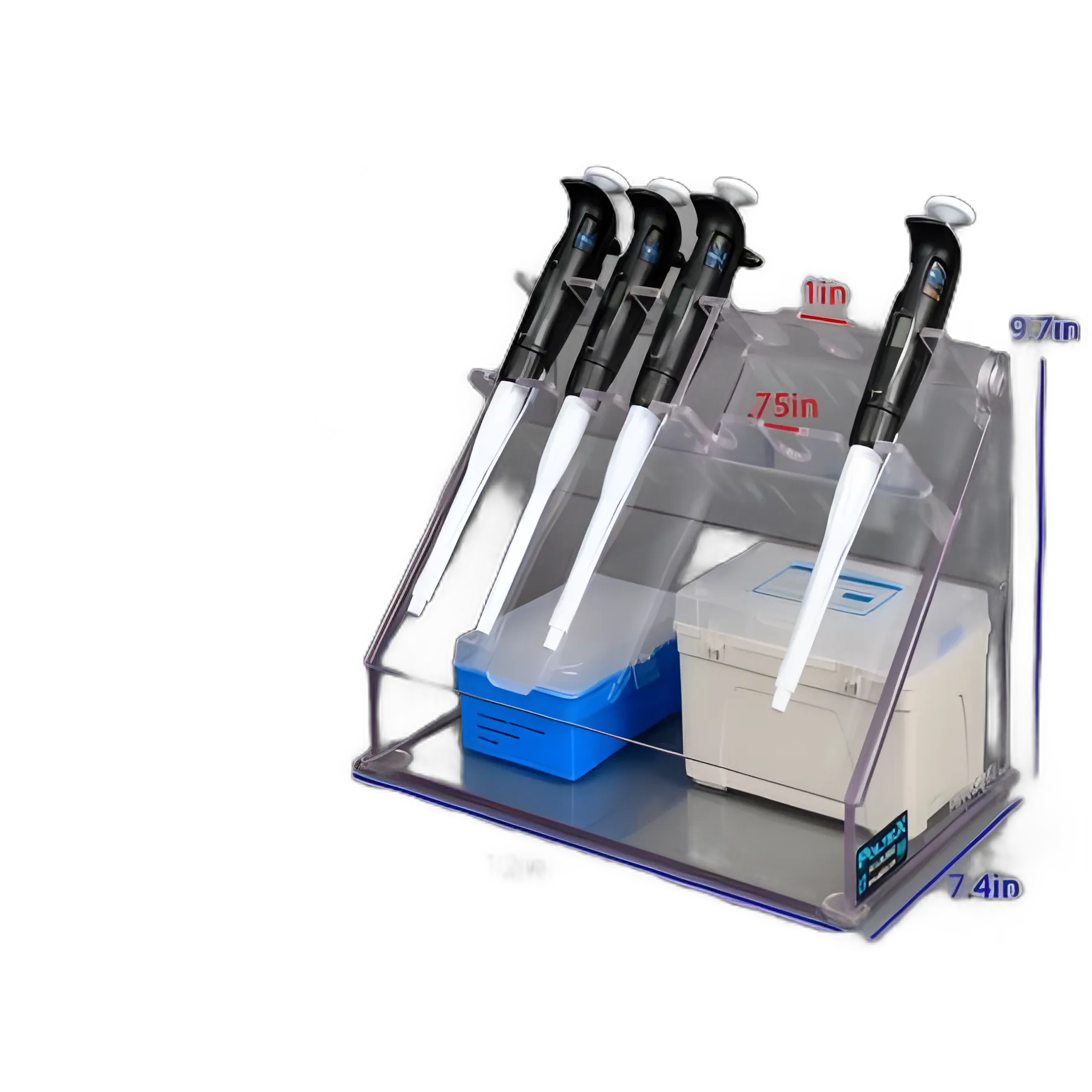 Poltex Serological Pipette Bench Organizer with Hinged Lid