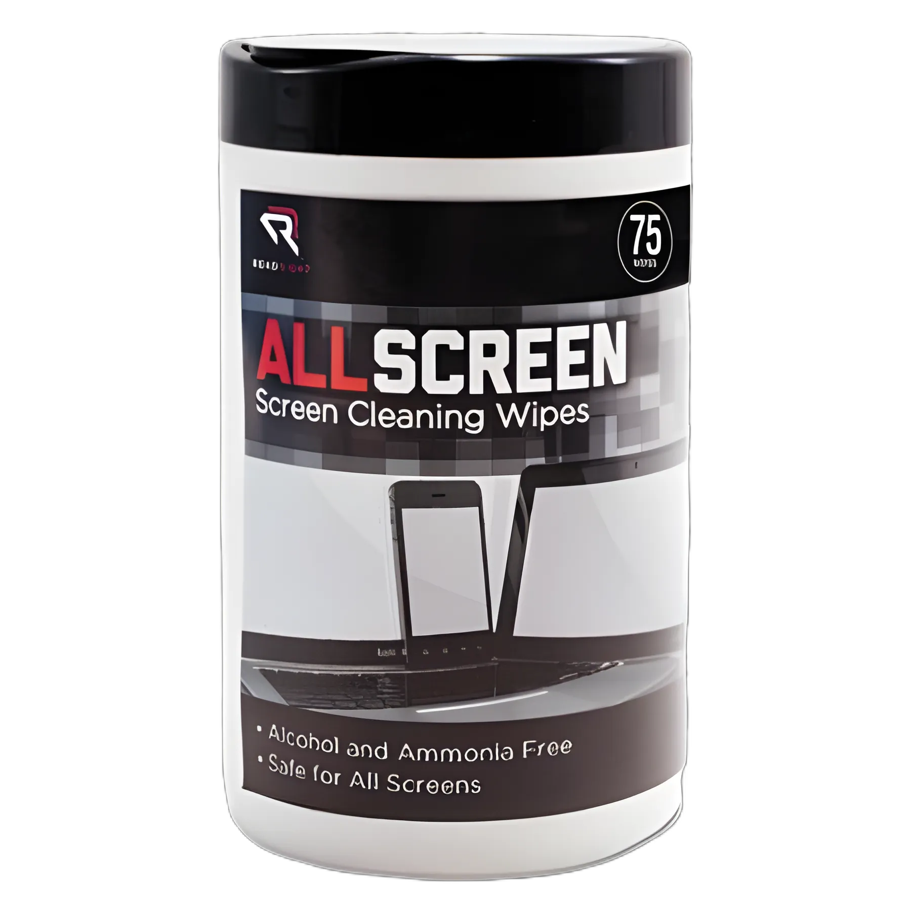 AllScreen Medical Grade Screen Cleaning Wipes, Unscented, 75/Tub