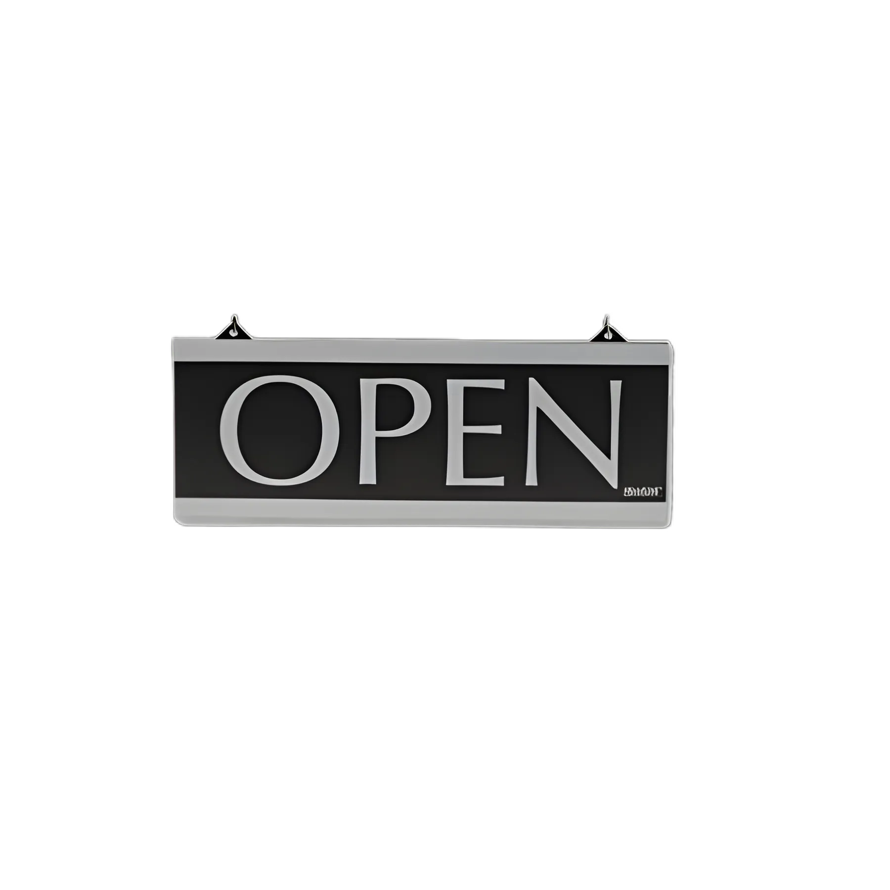 Century Series Reversible Open/Closed Sign, w/Suction Mount, 13 x 5, Black