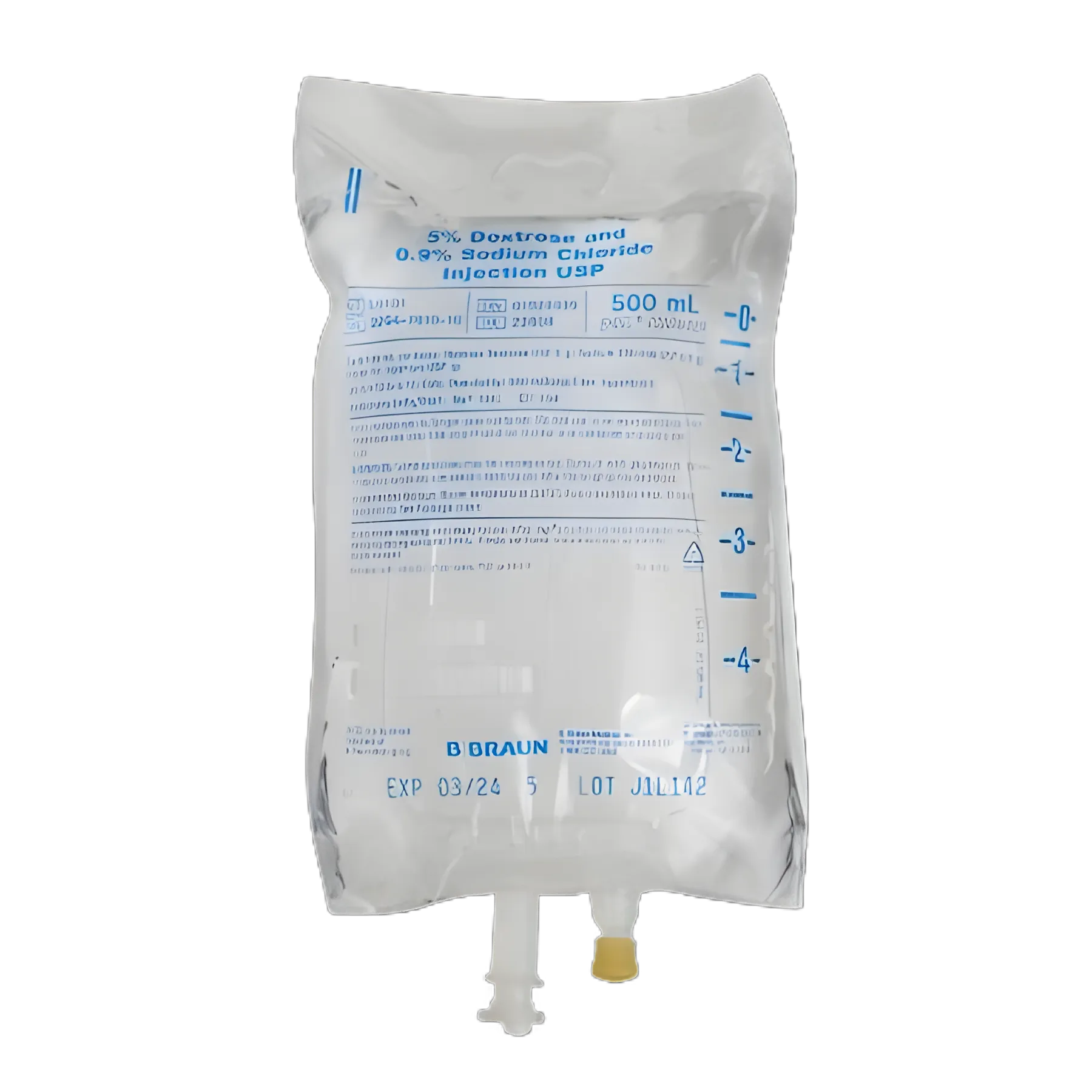 Caloric Agent Dextrose / Sodium Chloride 5% - 0.9% IV Solution Flexible Bag 500 mL - L6101