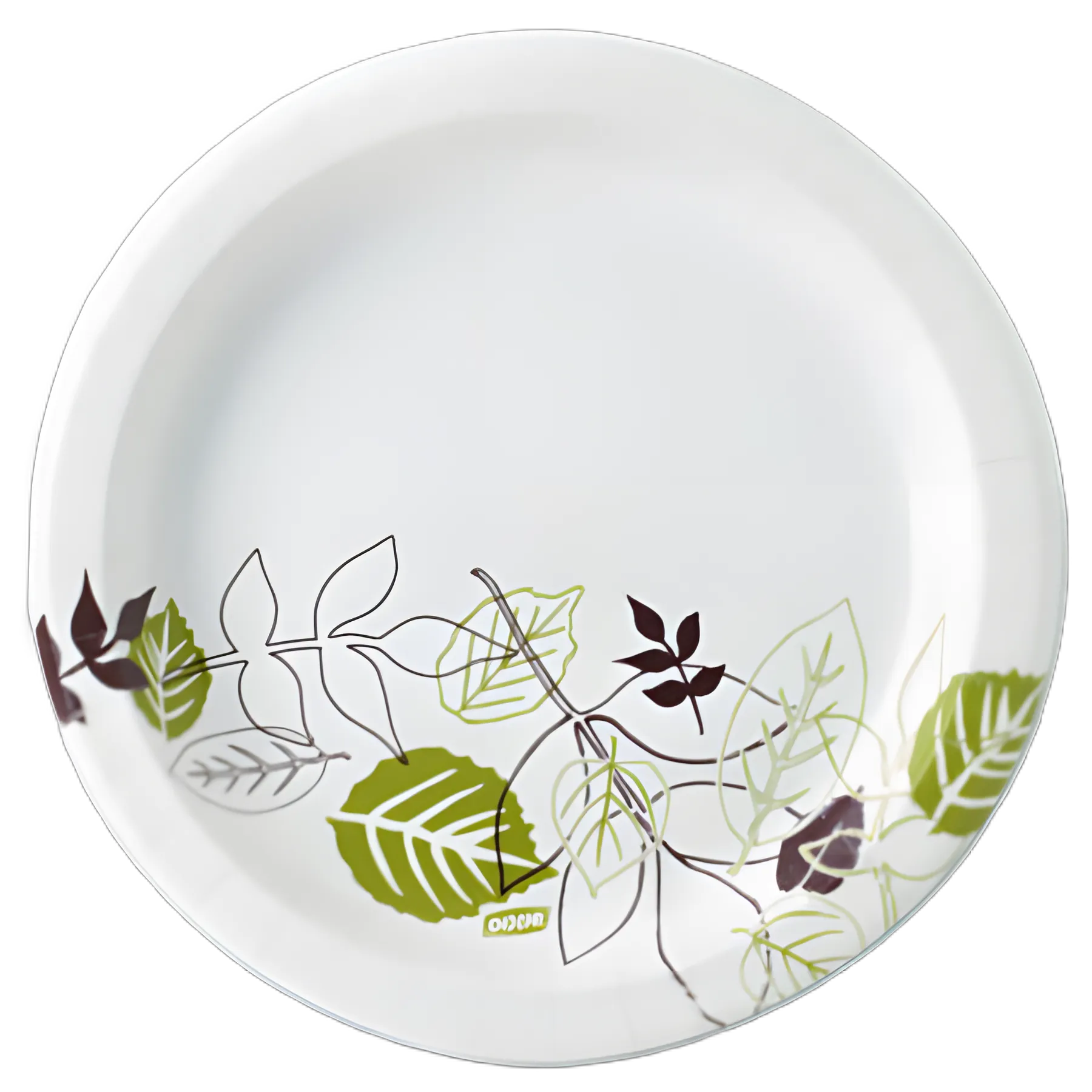 Pathways Soak-Proof Shield Mediumweight Paper Plates, 8.5" dia, Green/Burgundy, 1,000/Carton