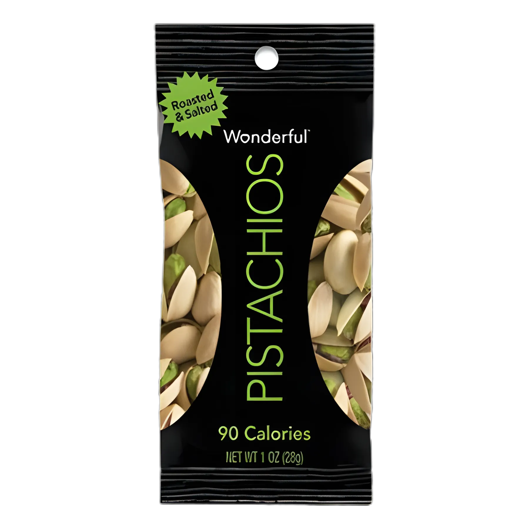 Wonderful Pistachios, Roasted & Salted, Heart-Healthy Snack, 1 oz Pack, 12/Box