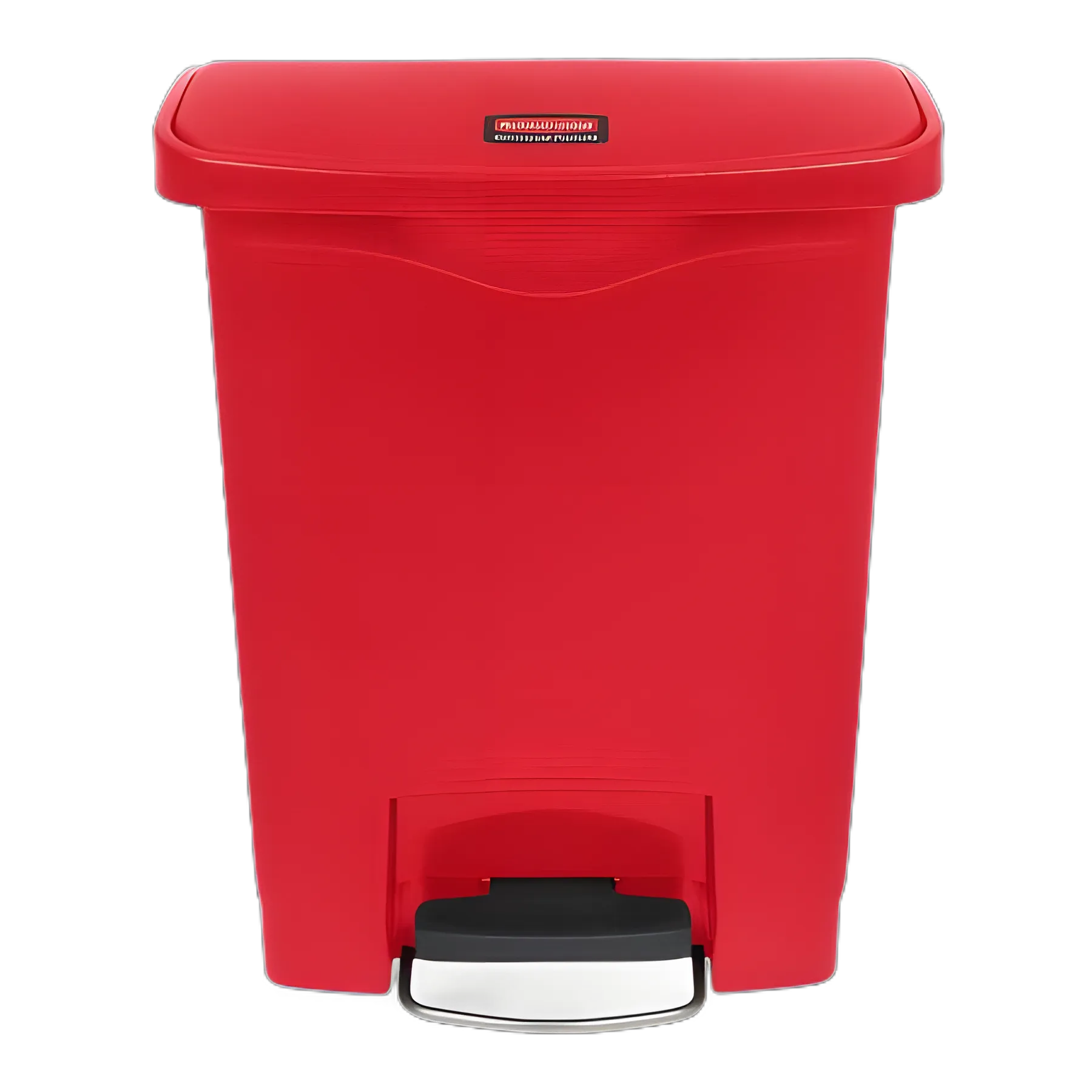 Rubbermaid Slim Jim 8-Gallon Red Plastic Step-On Trash Can
