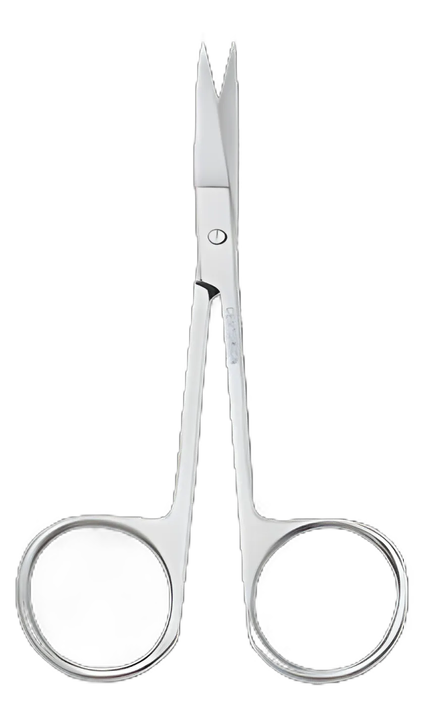 Centurion Iris Scissors 4-1/2 Inch, Curved, Sharp/Sharp, Stainless Steel, Sterile