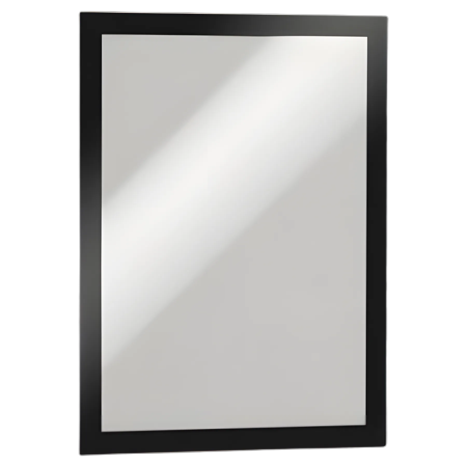 DURAFRAME Self-Adhering Sign Holder 8.5 x 11 for Medical Facilities, Black Frame, 2/Pack