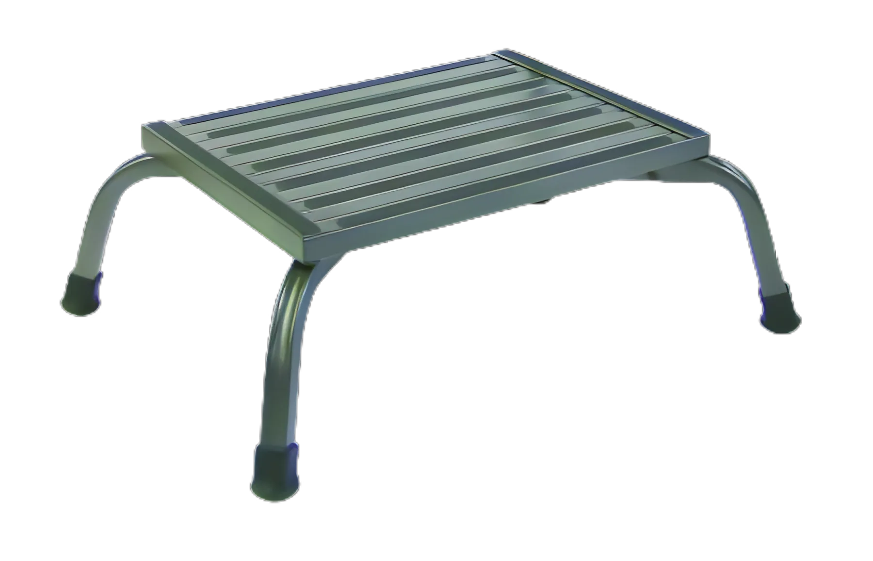 Step Stool with Handrail Bariatric 1 Step Aluminum Frame 8 Inch Step Height