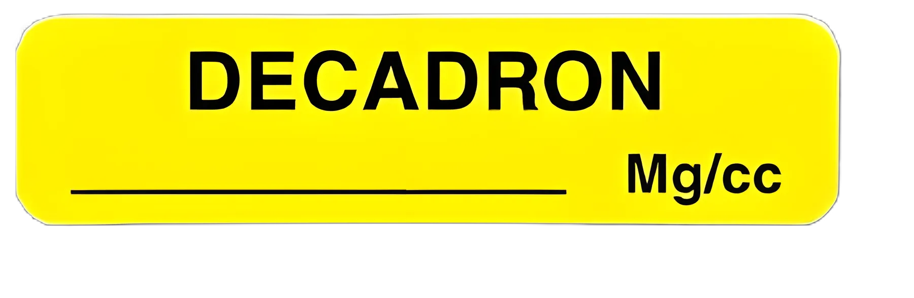 Decadron Anesthesia Label - UAL™ Yellow 5/16 X 1-1/4 Inch, 760/Roll