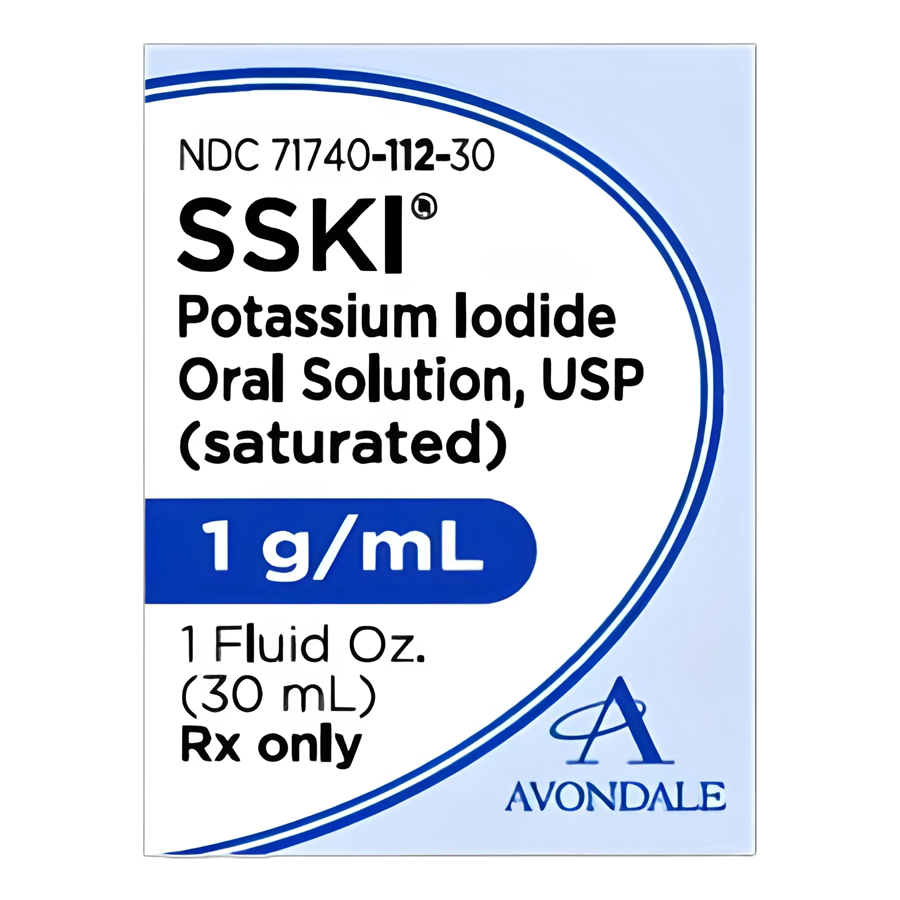 SSKI Potassium Iodide Oral Solution 1g/mL - Expectorant for Chronic Pulmonary Conditions - 30mL