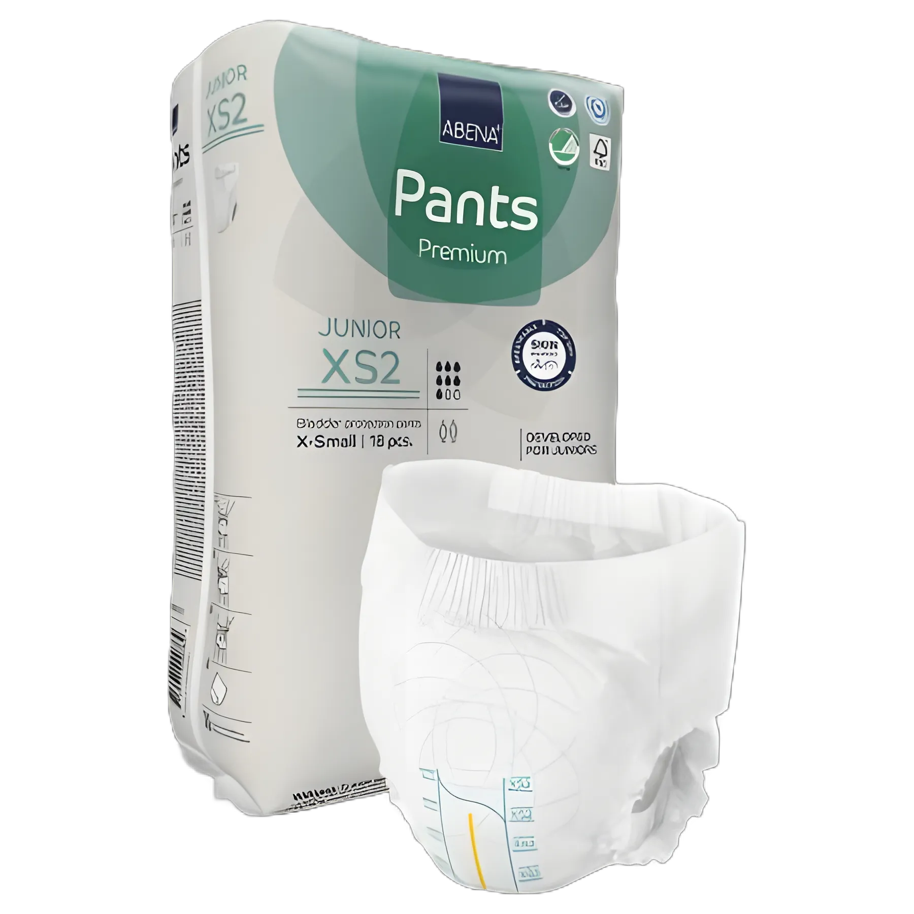 Unisex Youth Absorbent Underwear Abena® Premium Pants Junior XS2 Pull On with Tear Away Seams X-Small Disposable Moderate Absorbency