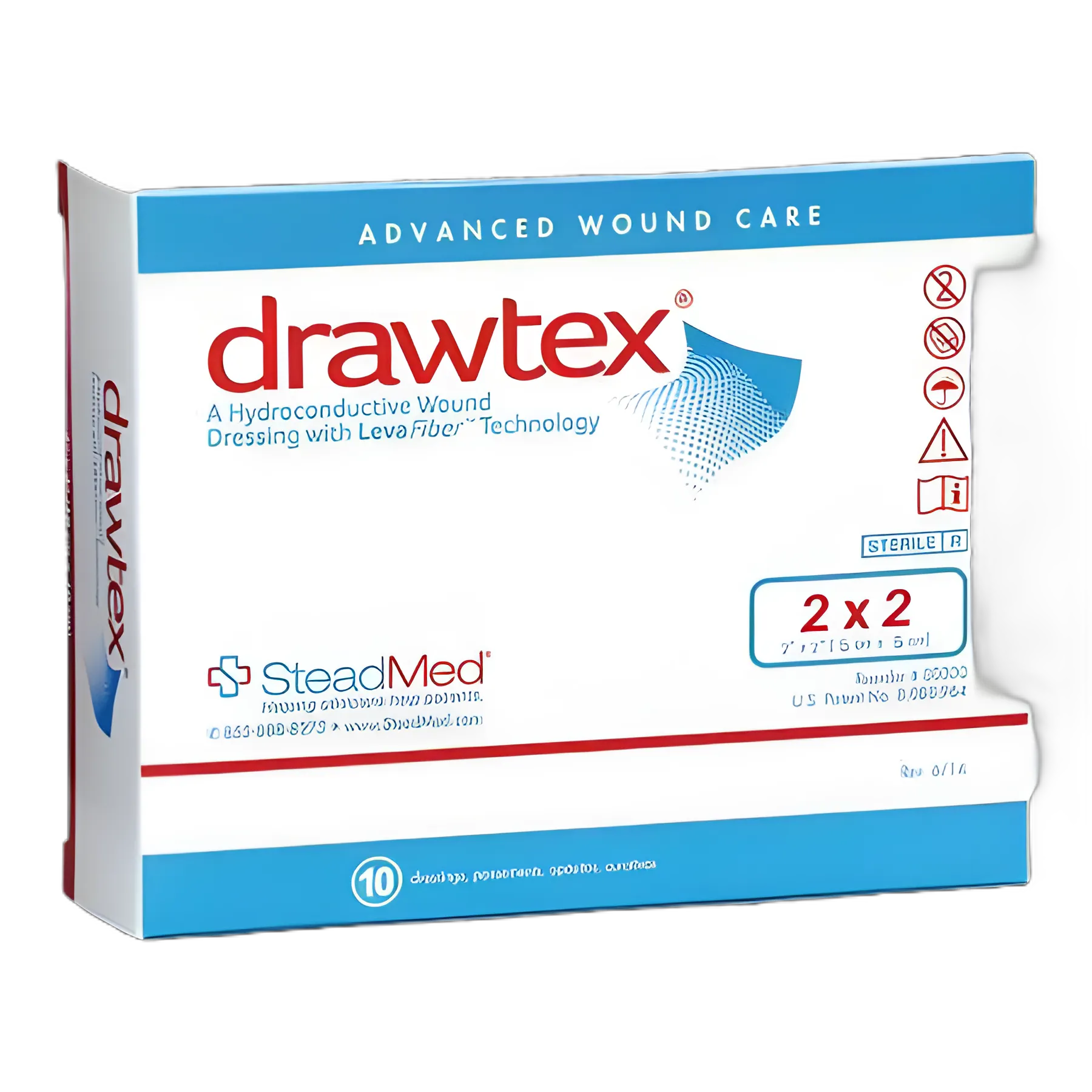 Hydroconductive Wound Dressing Drawtex® 2 X 2 Inch Square