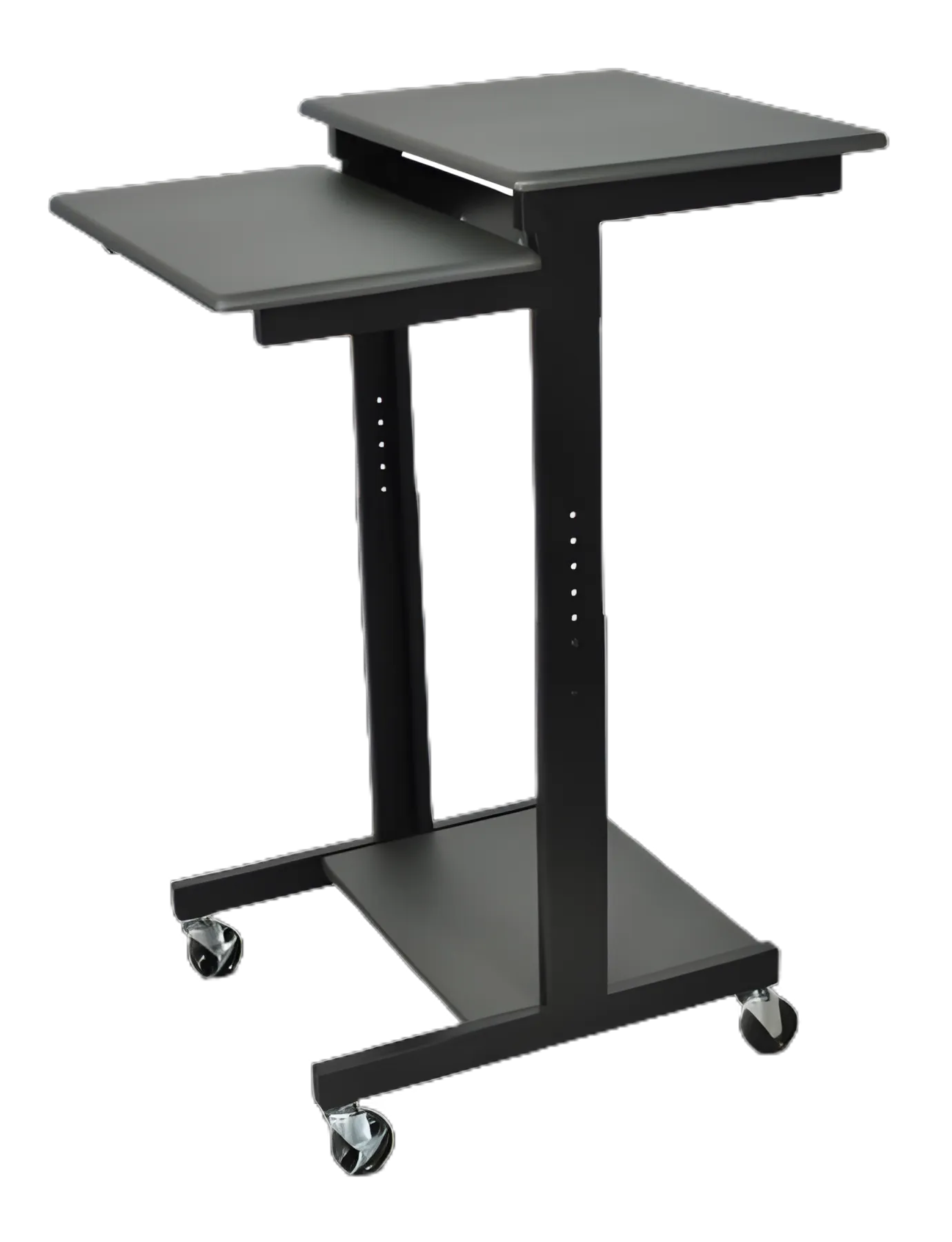 Luxor PS3945 Metal Computer Workstation with 2 Shelves for Medical Use