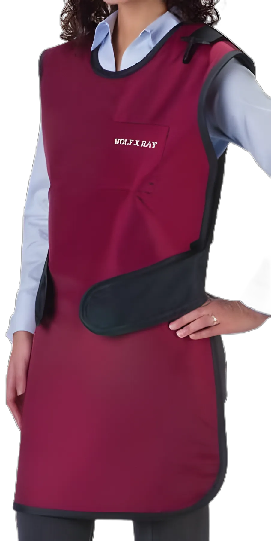 Small Navy Blue Lightweight Lead X-Ray Apron - Easy Wrap Style
