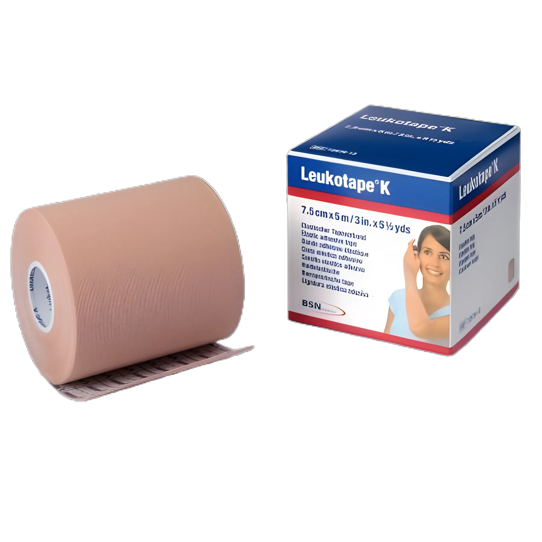 Leukotape® K Beige Orthopedic Corrective Tape 3 Inch X 5-1/2 Yard - Cotton/Polyacrylate