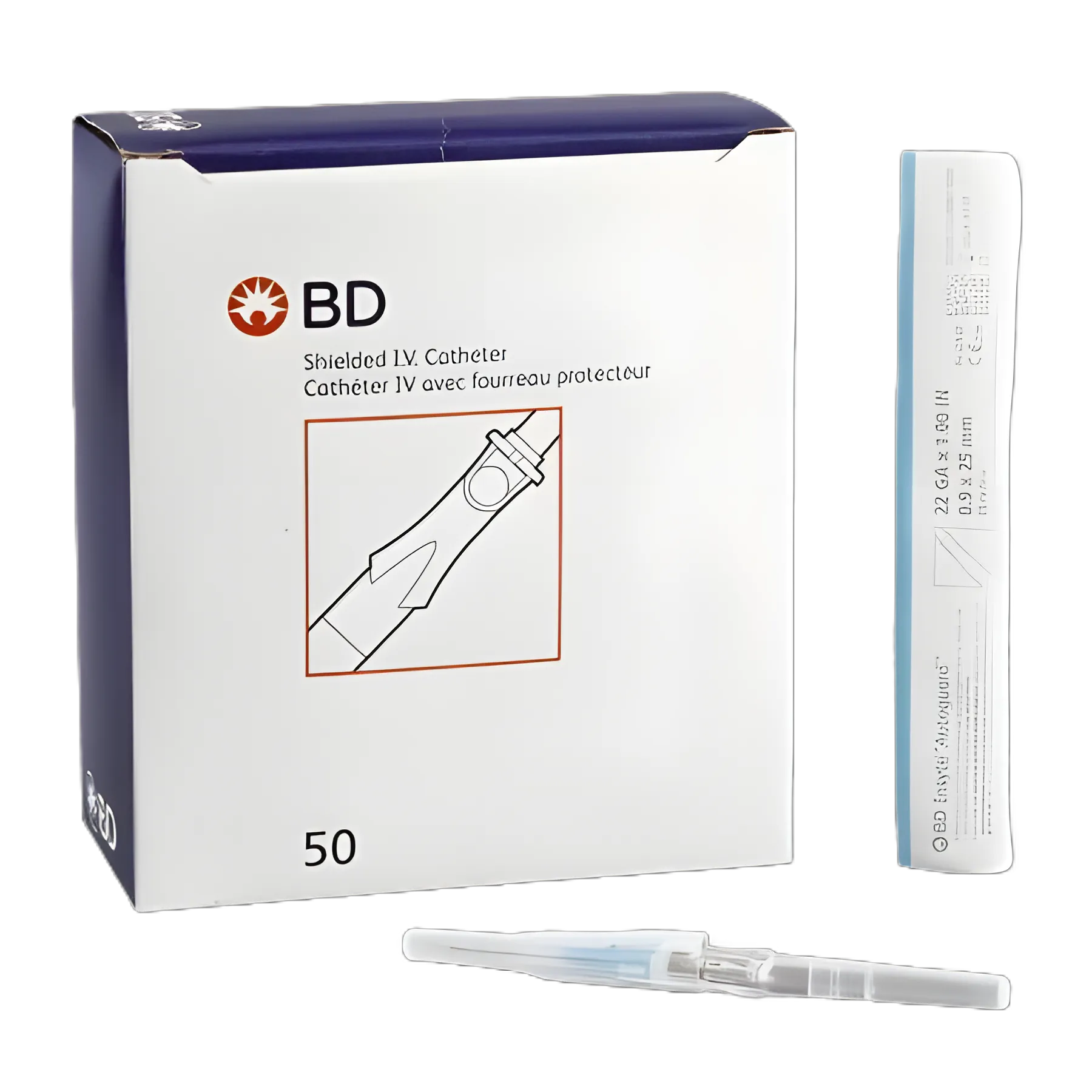 Peripheral IV Catheter Insyte™ Autoguard™ 22 Gauge 1 Inch Retracting Safety Needle - 381423