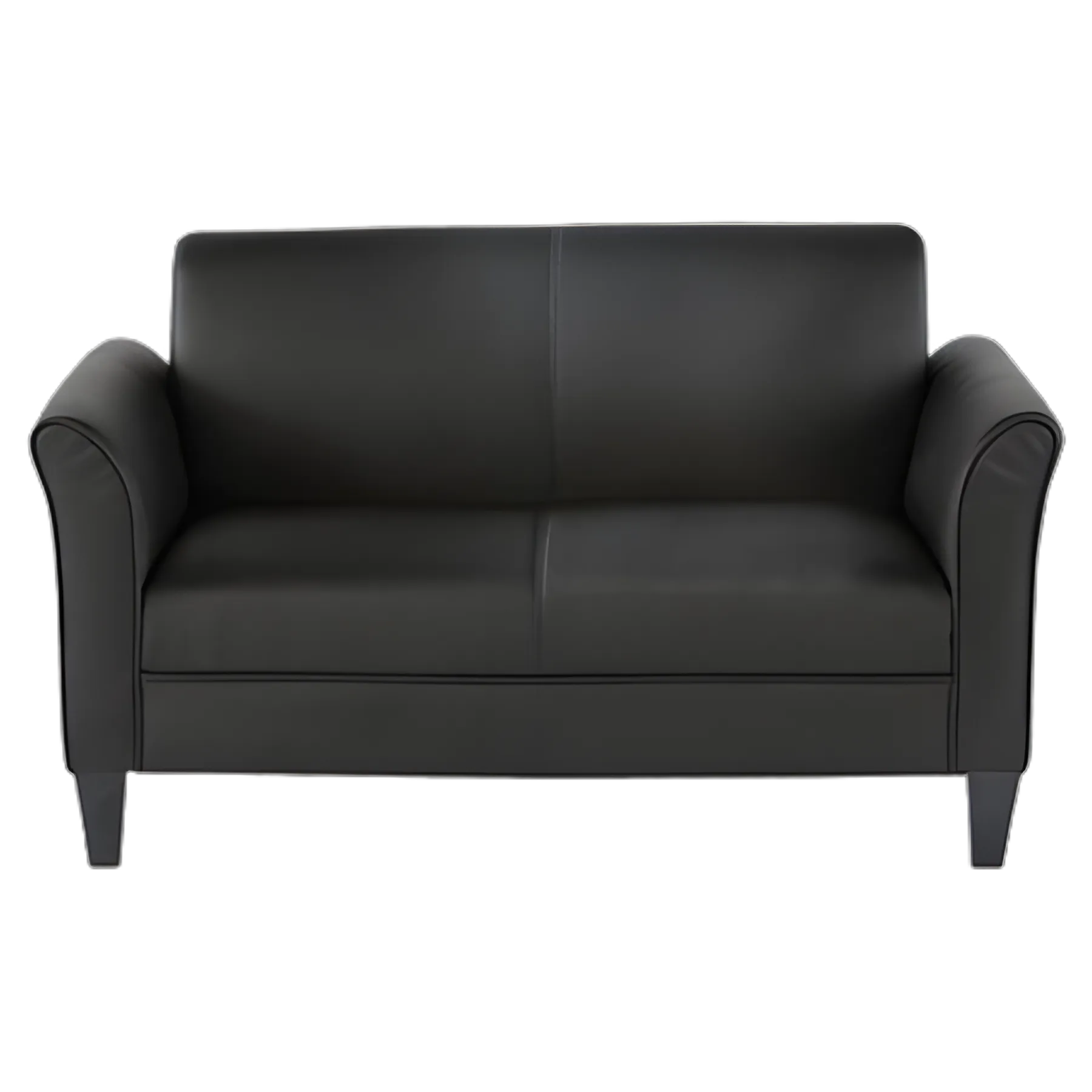 Alera Reception Lounge Furniture, Loveseat, 55.5w x 31.5d x 33.07h, Black