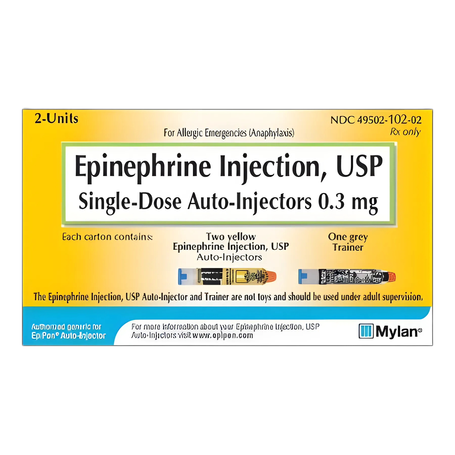 Epinephrine 0.3 mg Injection Prefilled Auto-Injector - Generic EpiPen Alternative