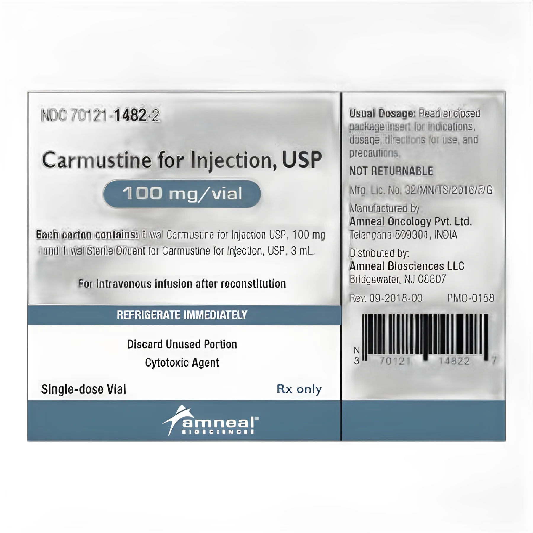 100 mg Antineoplastic Agent Injection Single-Dose Vial by Pharma / Amneal Bio