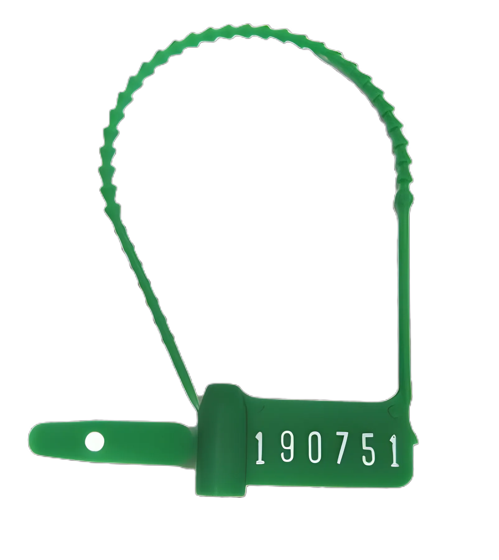 Tamper Evident Seal Cynch-Loks Numbered Green Plastic 6 Inch