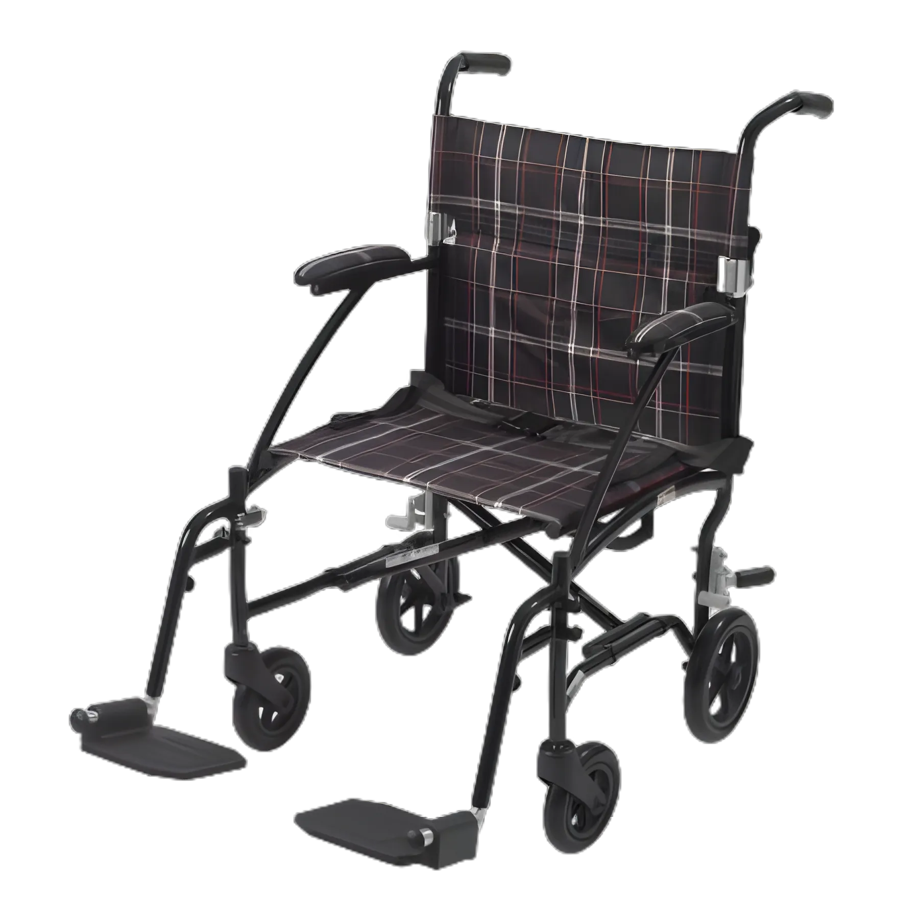 Transport Chair drive™ Fly-Lite 19 Inch Seat Width Full Length Arm Swing-Away Footrest Aluminum Frame with Black Finish