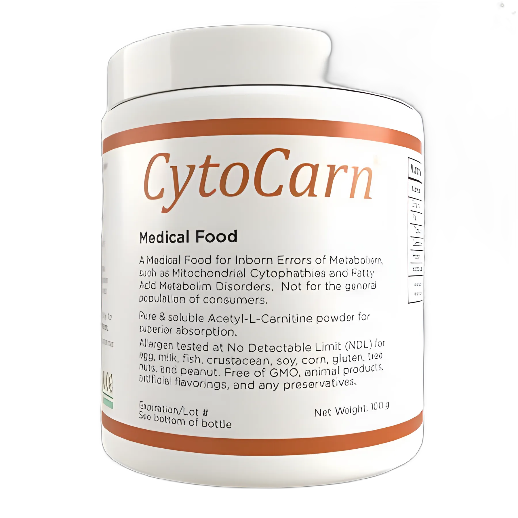 Cyto® Carn Acetyl-L-Carnitine Powder 100g - Medical Food for Metabolic Disorders