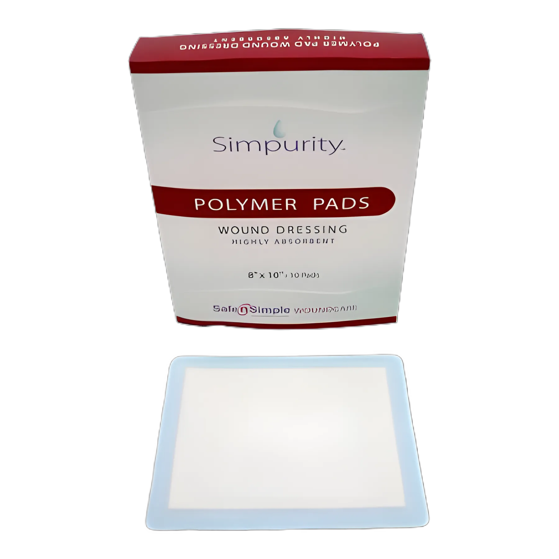 Simpurity™ Super Absorbent Nonadhesive Foam Dressing 8x10 Inch for Exuding Wounds