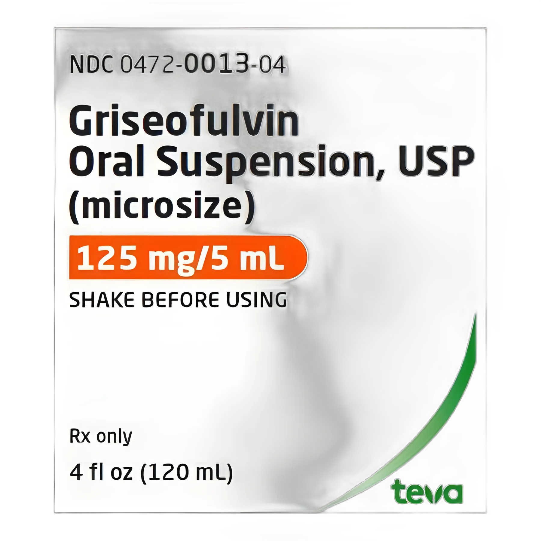 Griseofulvin 125 mg / 5 mL Oral Suspension - Antifungal Treatment - 120 mL Bottle