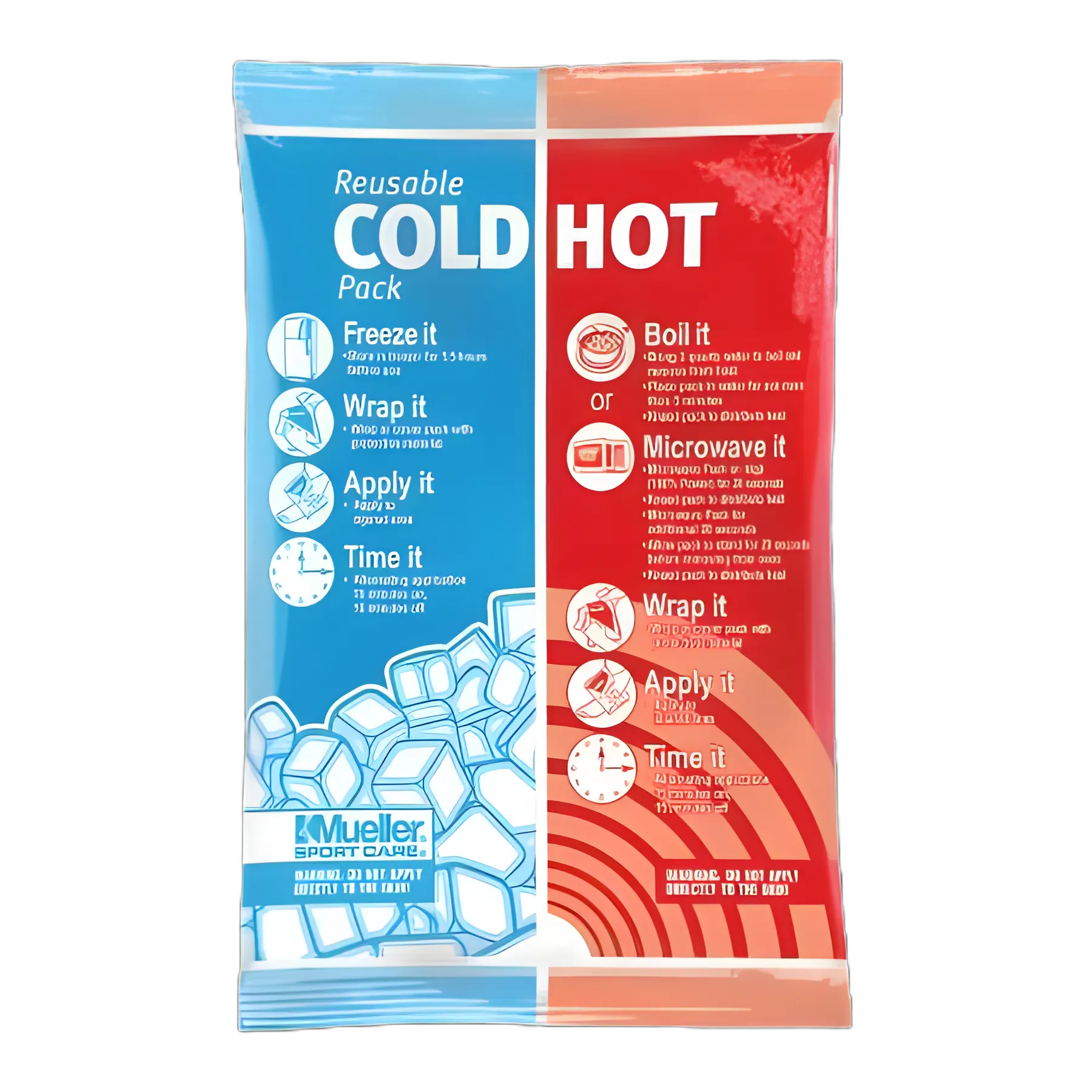 Hot / Cold Therapy Wrap Mueller® General Purpose One Size Fits Most Natural Rubber / Nylon / Polyester Reusable