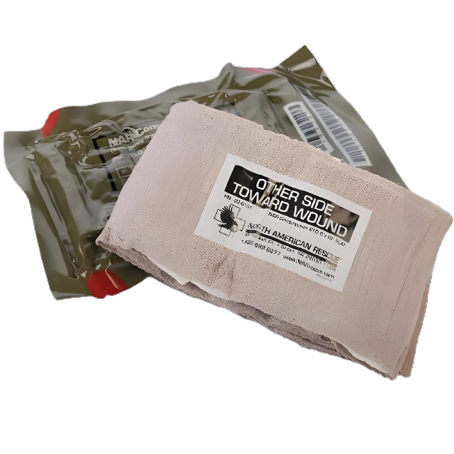 NAR 4x70 Inch Trauma Pressure Dressing with Wrap - Sterile, Tan/White
