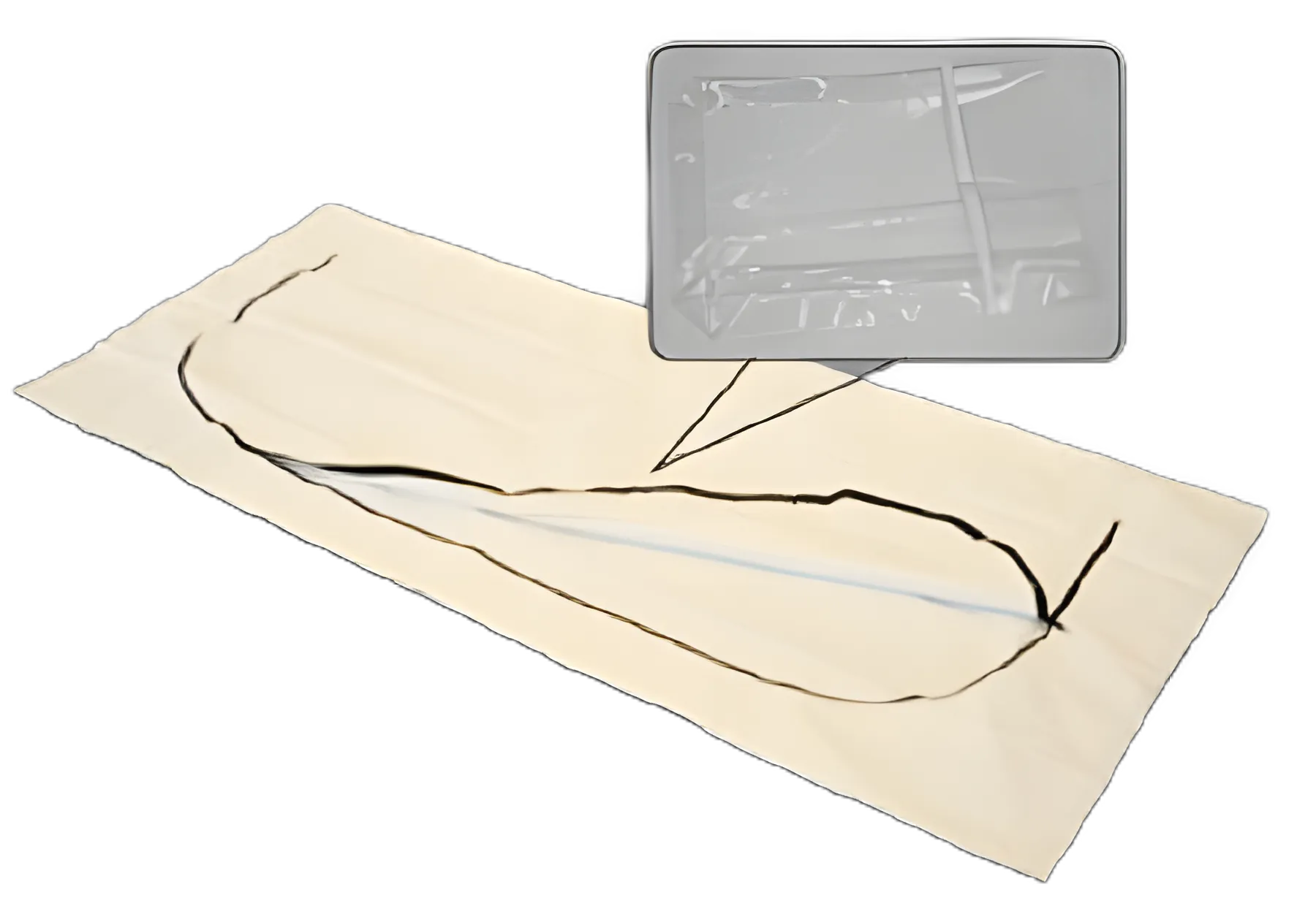 Post Mortem Bag EnviroMed-Bag® 24 W X 48 L Inch Child Size Olefin Film Zipper Closure, Envelope Style
