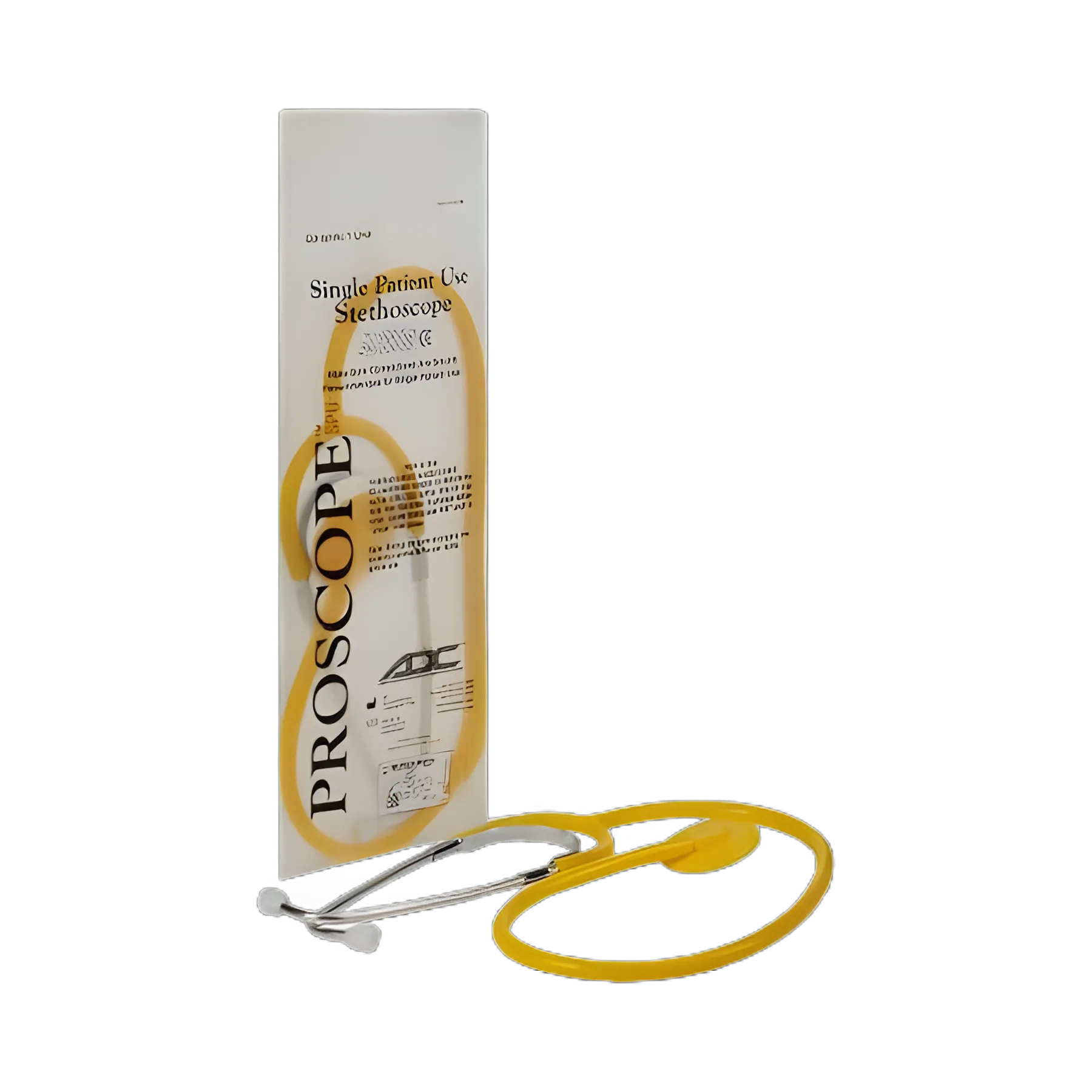 Disposable Stethoscope Proscope™ 664 Yellow 1-Tube 22 Inch Tube Single Sided Chestpiece