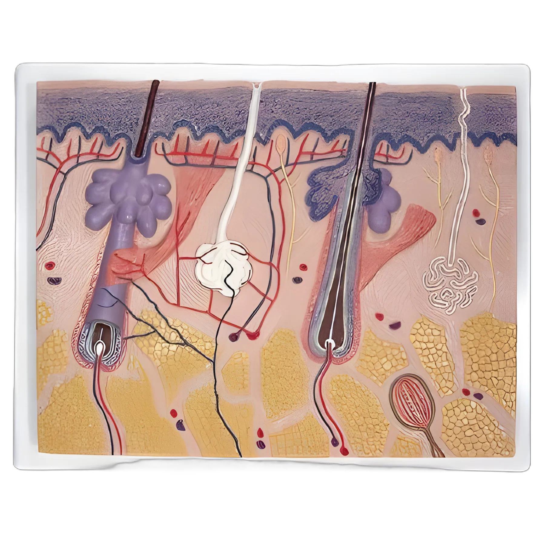 3B Scientific® Skin Section Model - Detailed Human Skin Anatomy for Educational Use