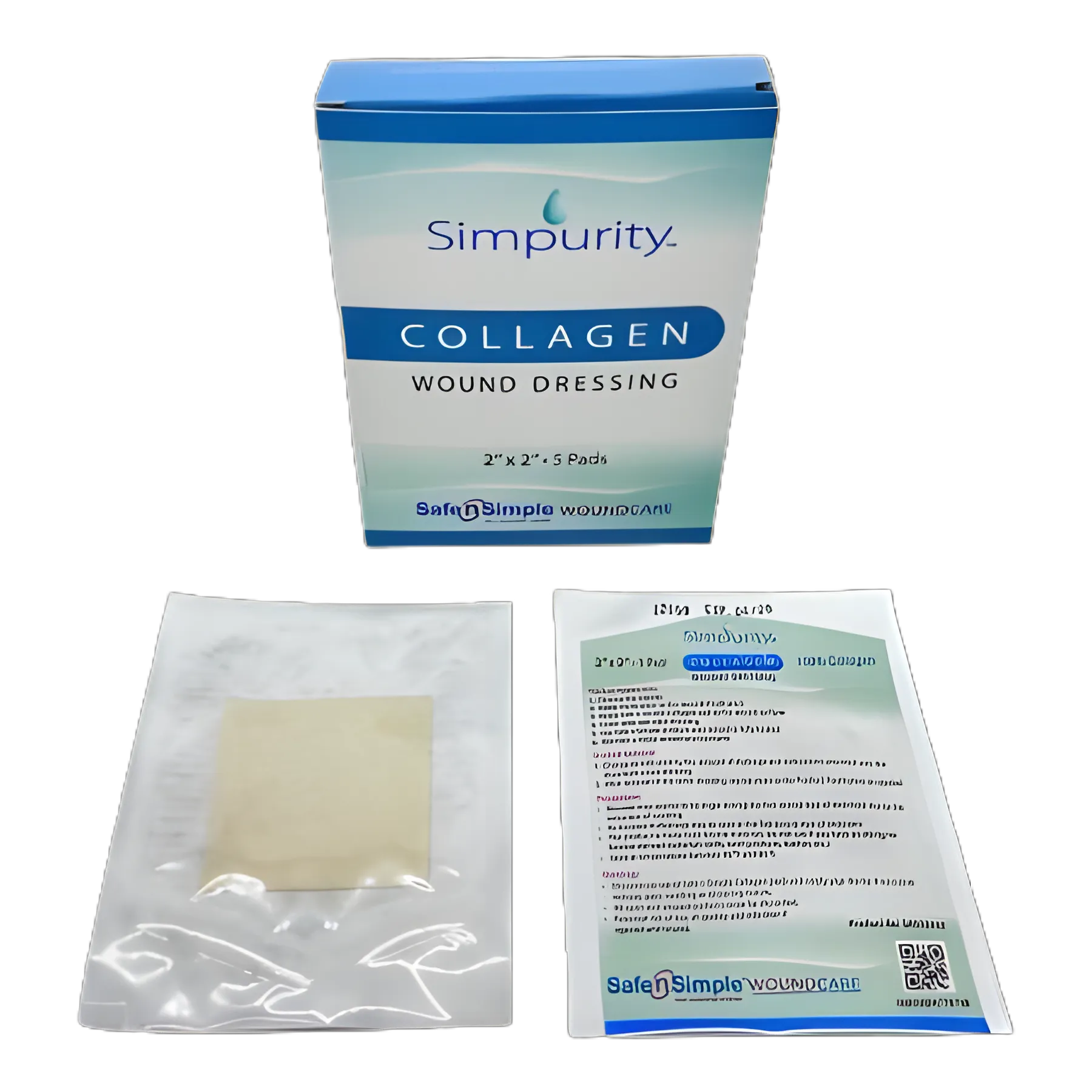 Simpurity™ Collagen Wound Dressing 2x2 Inch Square Sterile - SNS52222 for Advanced Healing