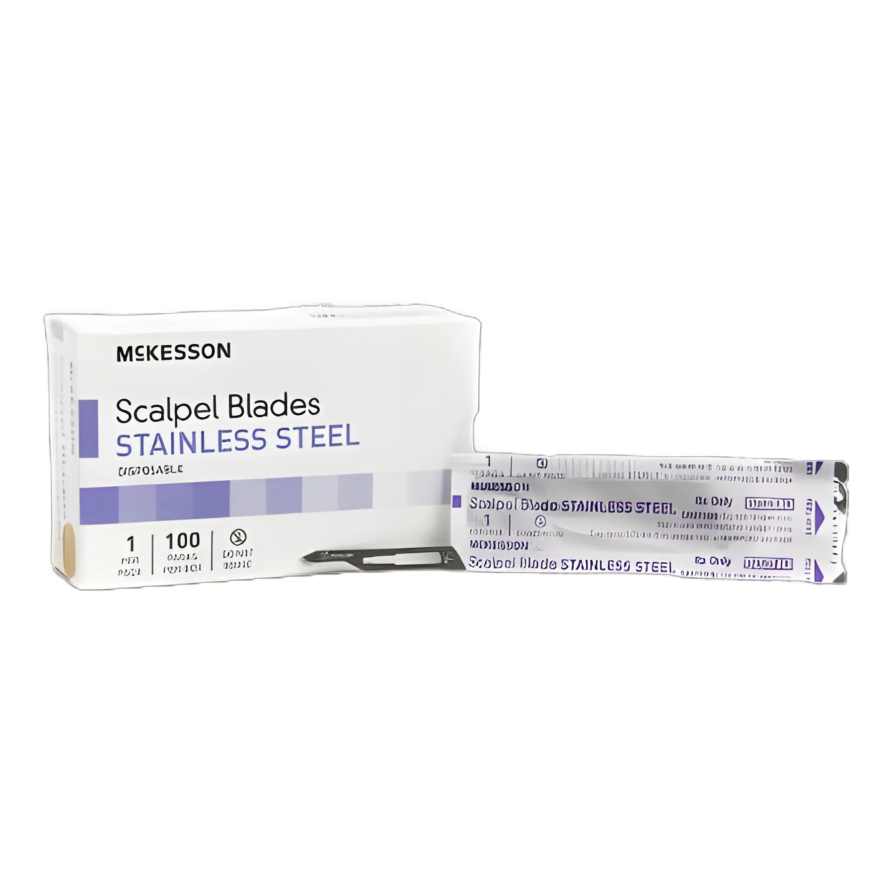 McKesson No. 15 Sterile Stainless Steel Surgical Blade - Disposable & Latex-Free
