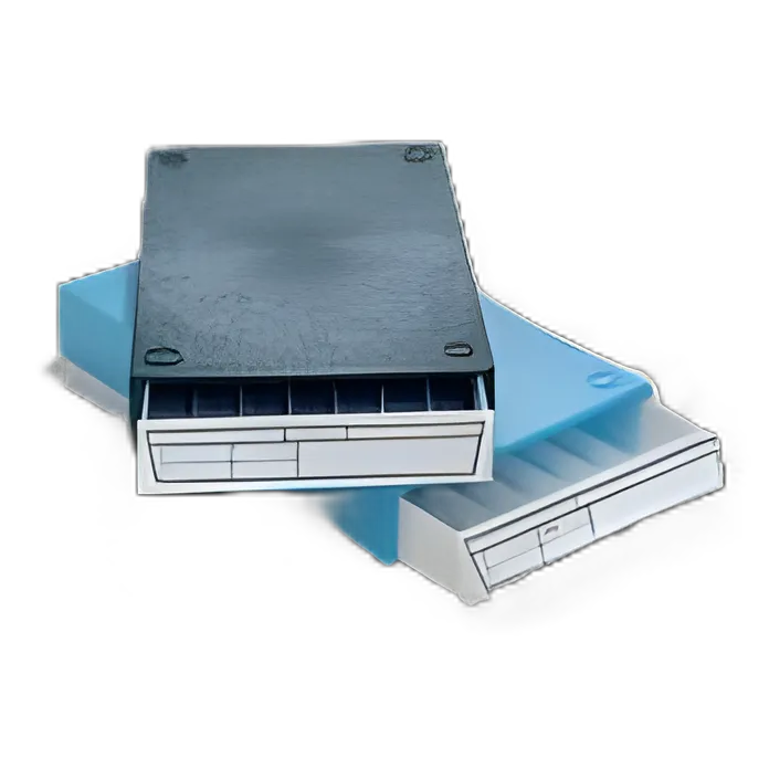 PECD Series Green High Impact Polystyrene Cassette File Cabinet Drawer