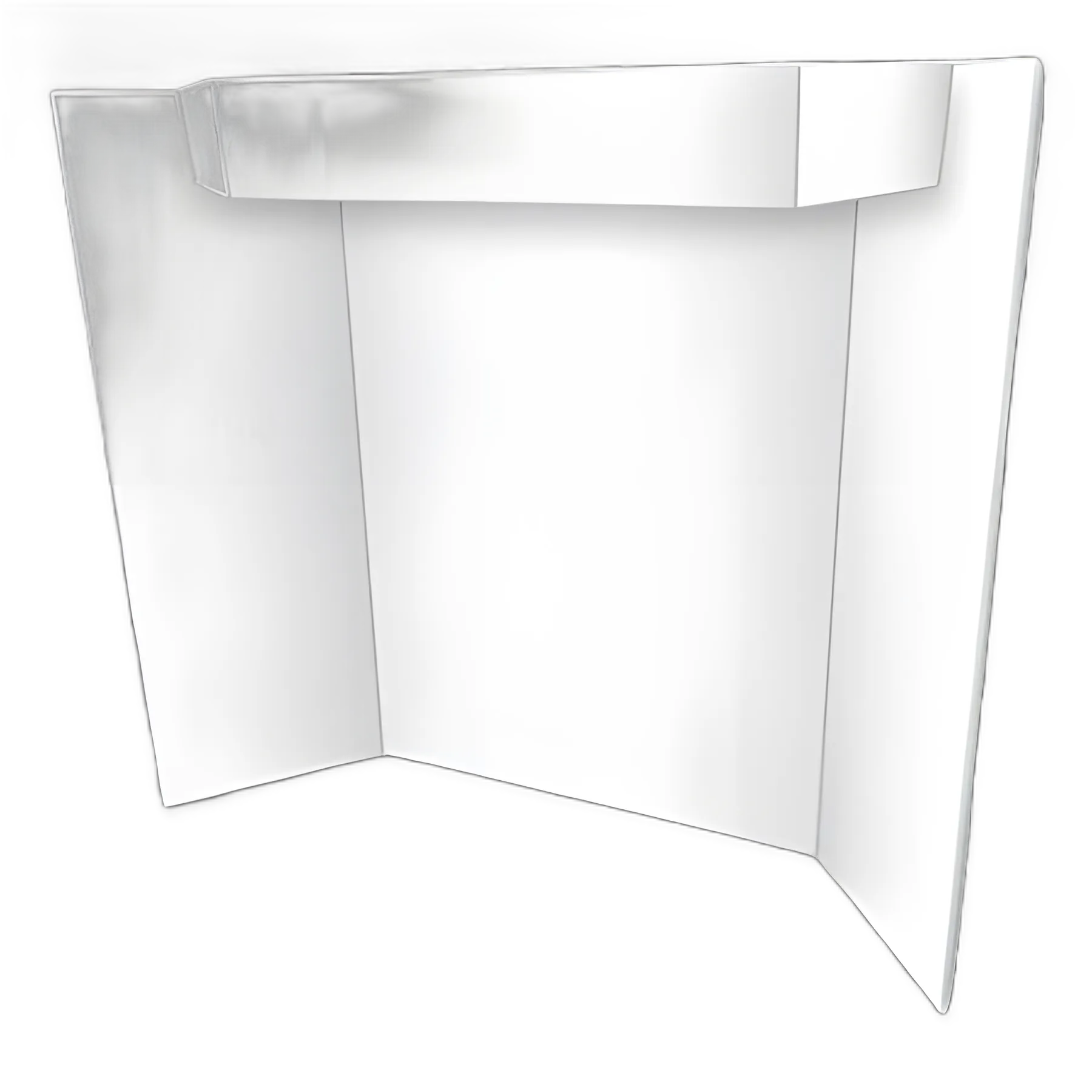 Eco Brites Two Cool Tri-Fold Poster Board for Medical Presentations, 24 x 36, White