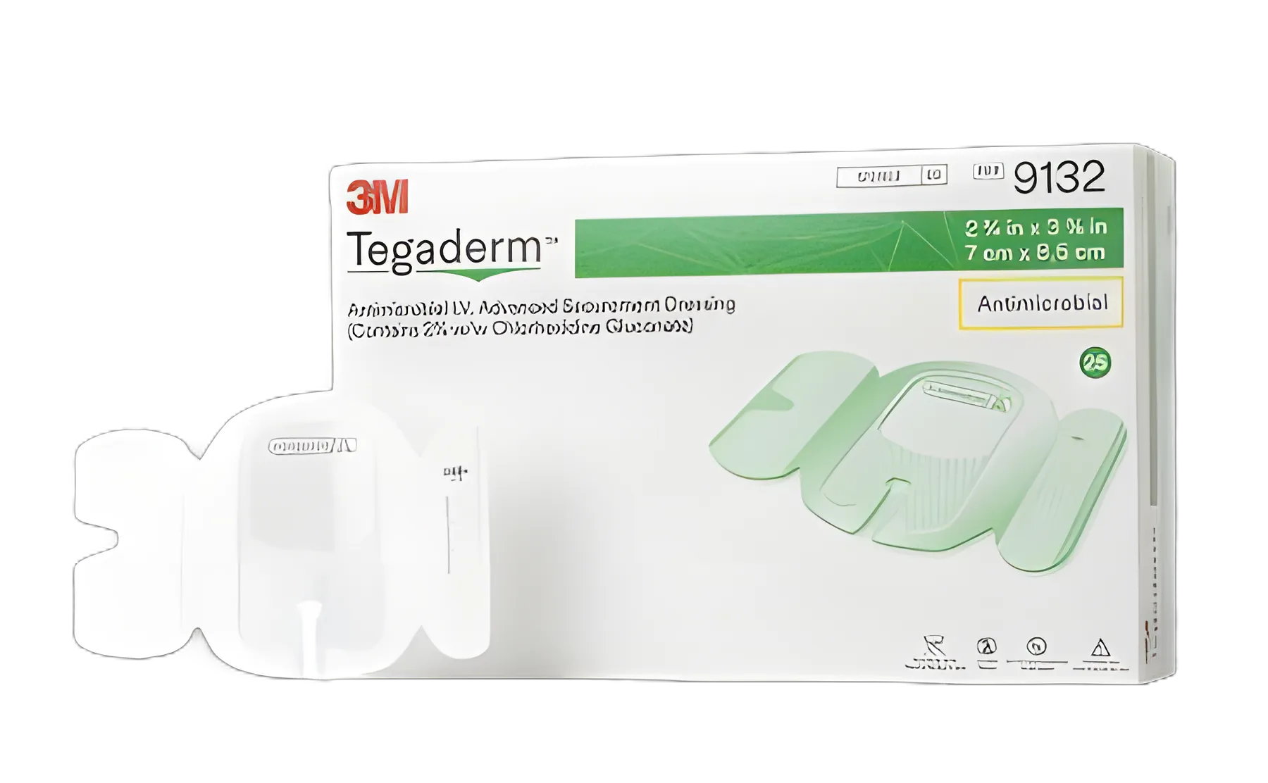 3M™ Tegaderm™ CHG Antimicrobial I.V. Dressing - Sterile, Transparent, 2-3/4 X 3-3/8 Inch