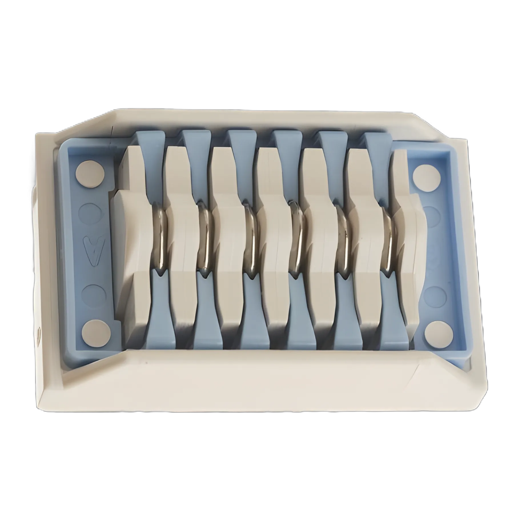 Adhesive Cartridge Style Ligating Clip Horizon™ Titanium Medium Blue Clip 6 Clips