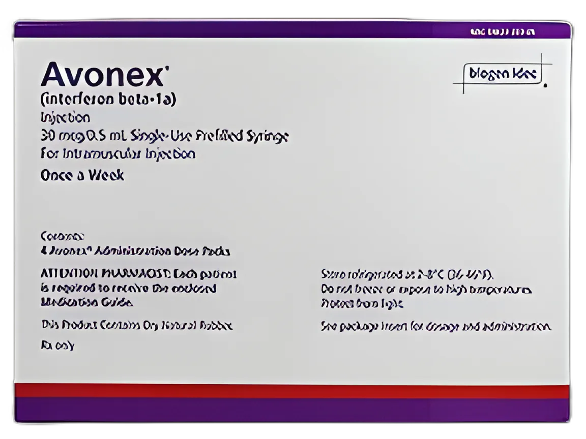 Avonex® Interferon Beta-1A 30 mcg / 0.5 mL Injection for Multiple Sclerosis - 4 Prefilled Syringe Dose Pack