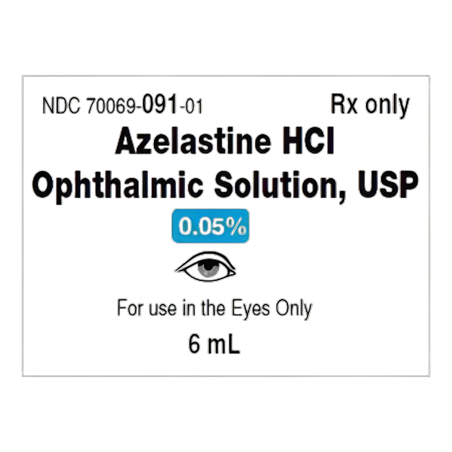 Azelastine HCl 0.05% Solution for Allergy Relief - 6 mL Dropper Bottle