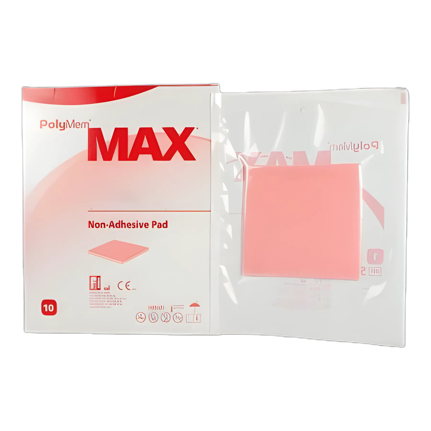 PolyMem Max Foam Dressing 3x3 Inch, Non-Adhesive, Sterile for Heavy Drainage Wounds