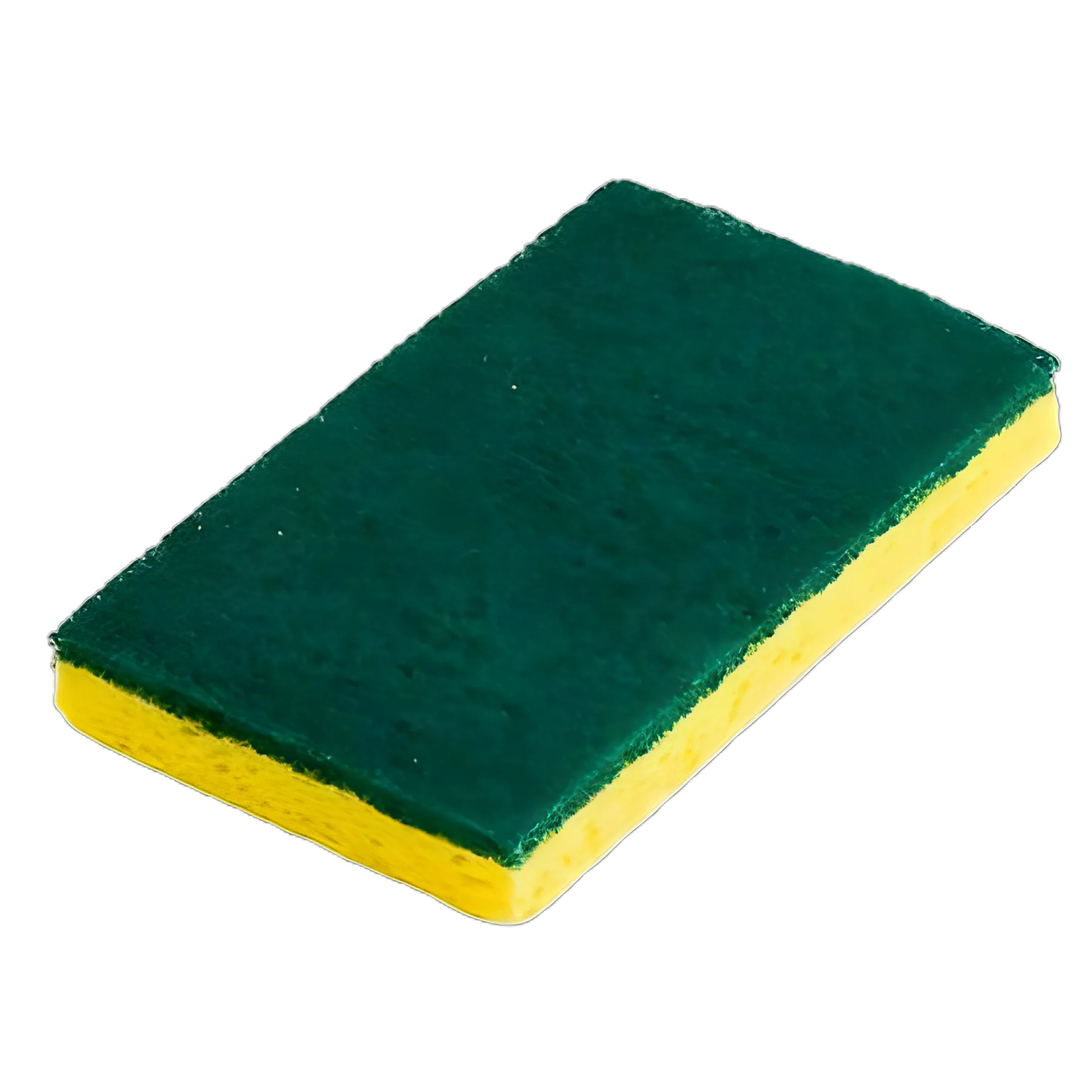 Performance Plus Medium Duty Scouring Sponge/Pad - Yellow/Green, Non-Sterile, Reusable, Cellulose, 3-1/4 X 6-1/4 Inch
