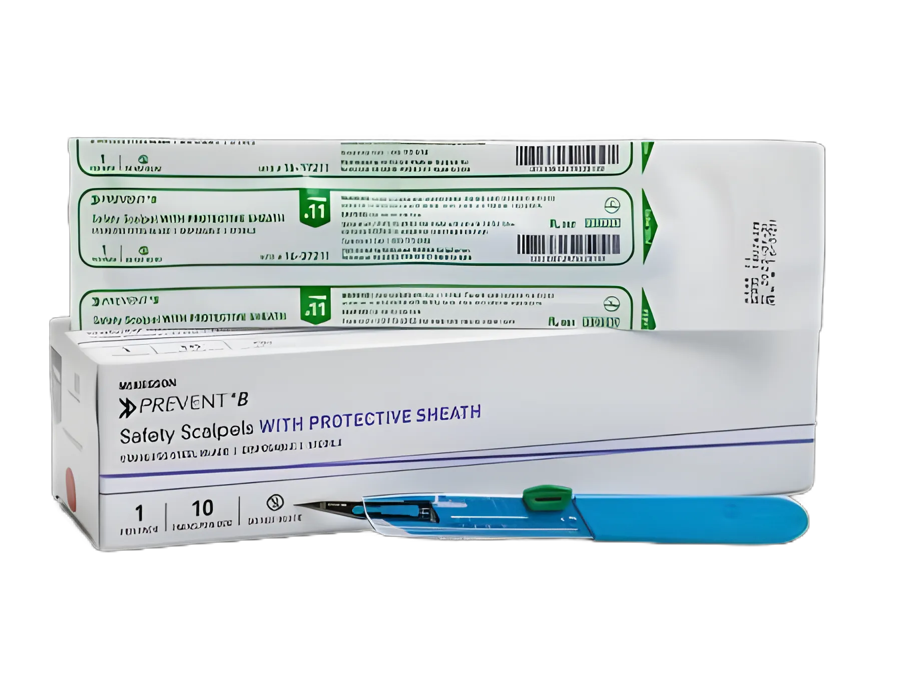 McKesson Prevent® B Safety Scalpel No. 11 - Sterile, Stainless Steel with Classic Grip