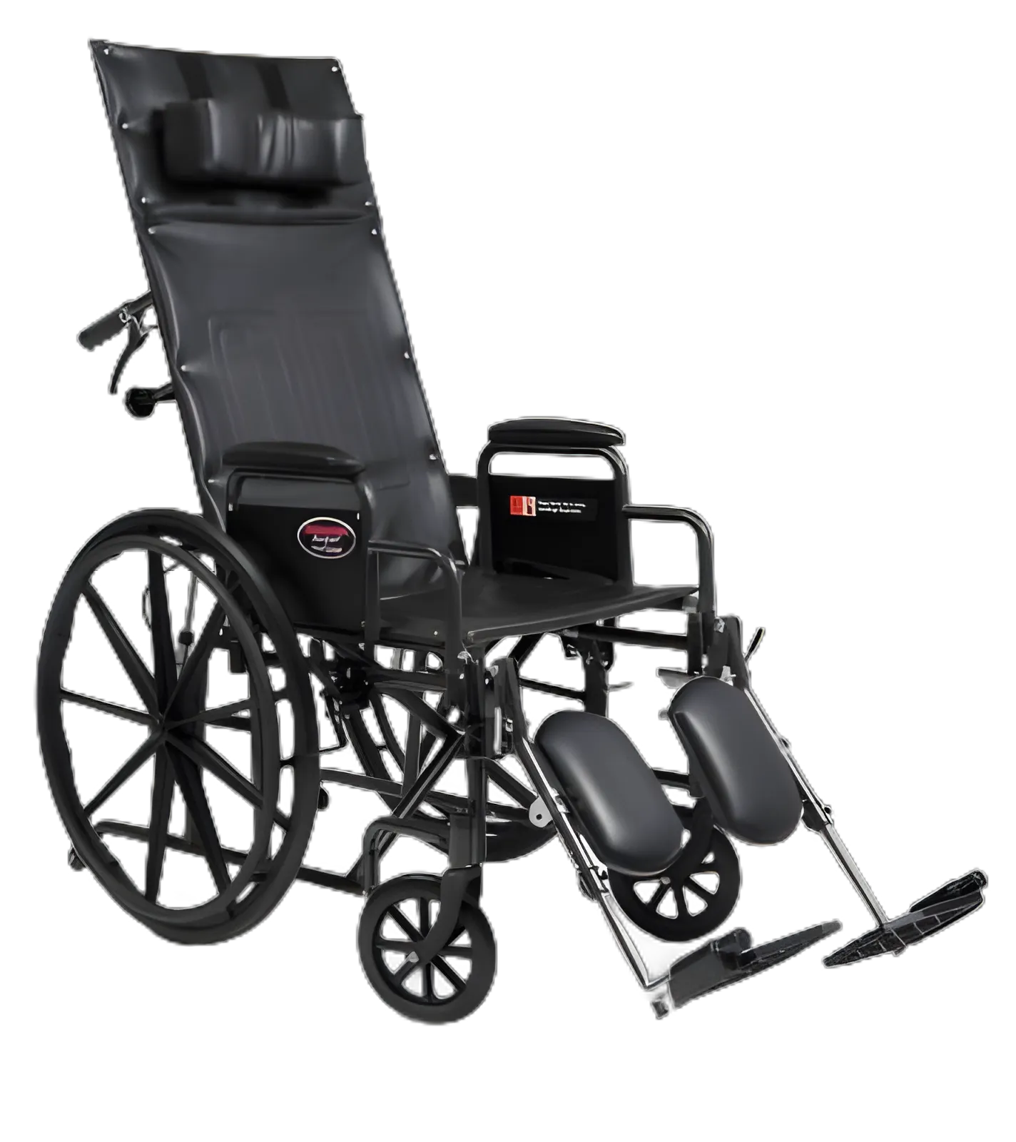 Reclining Wheelchair Advantage® Full Length Arm Elevating Legrest Black Upholstery 18 Inch Seat Width Adult 300 lbs. Weight Capacity