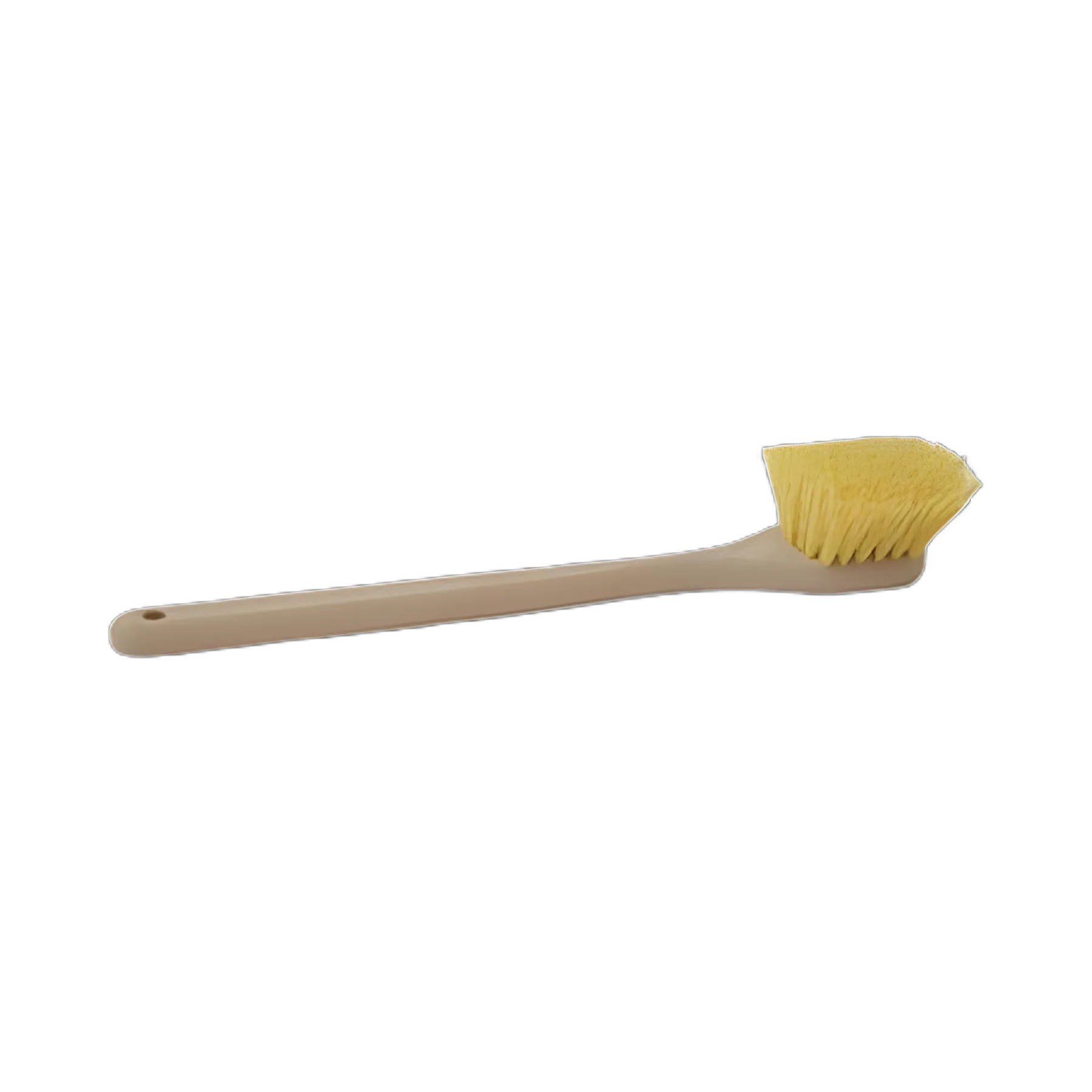 Utility Brush, Cream Polypropylene Bristles, 5.5 Brush, 14.5" Tan Plastic Handle