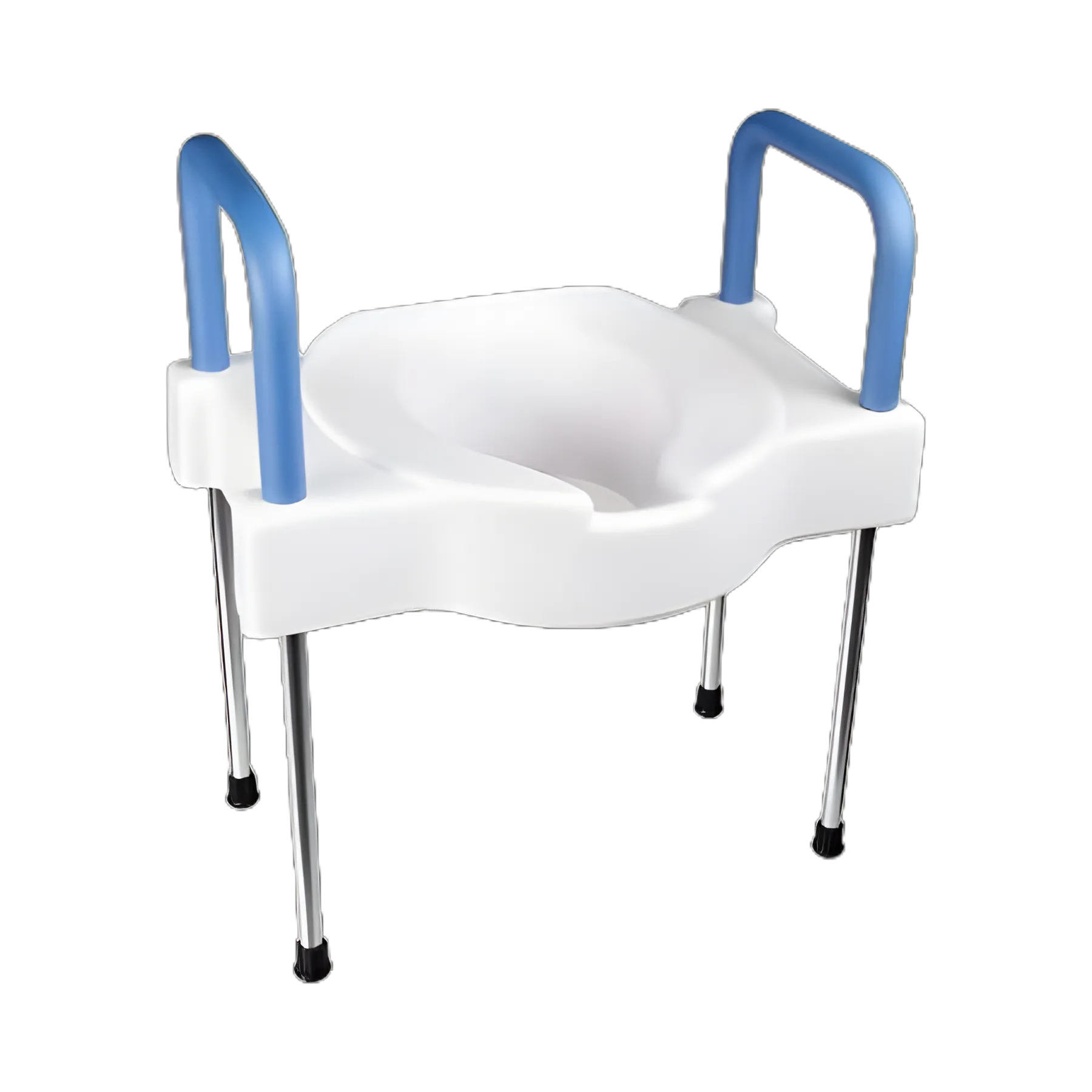 Raised Toilet Seat with Arms Tall-Ette® 4 Inch Height White 600 lbs. Weight Capacity