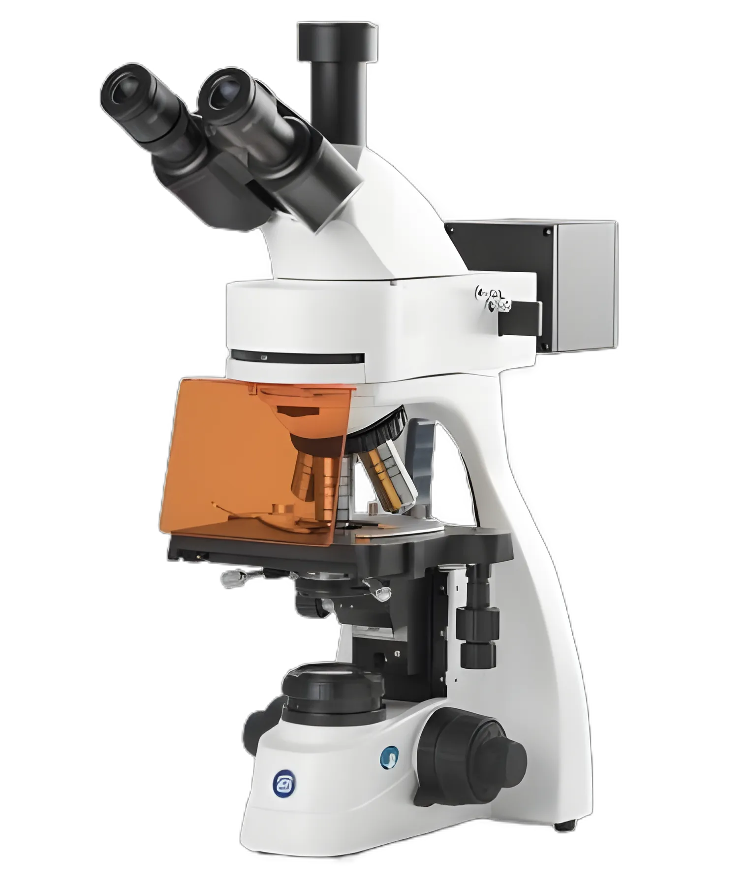 bScope® Compound Microscope Siedentopf Type Trinocular Head Plan Fluarex PLFI 4X, 10X, 20X, S40X, S100X 100 to 240VAC Mechanical Stage, with Rackless XY Stage