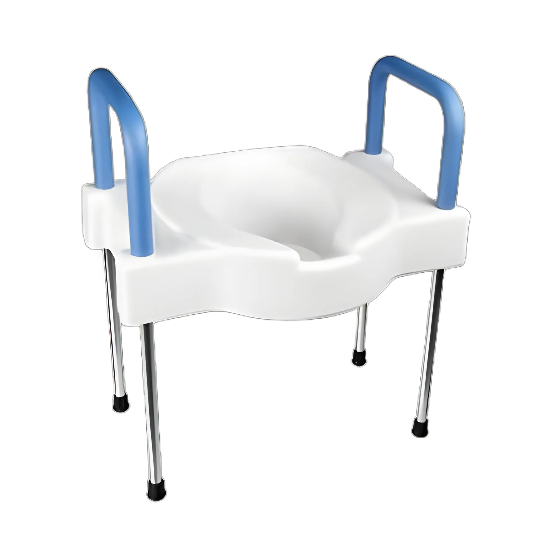 Raised Toilet Seat with Arms 4 Inch Height