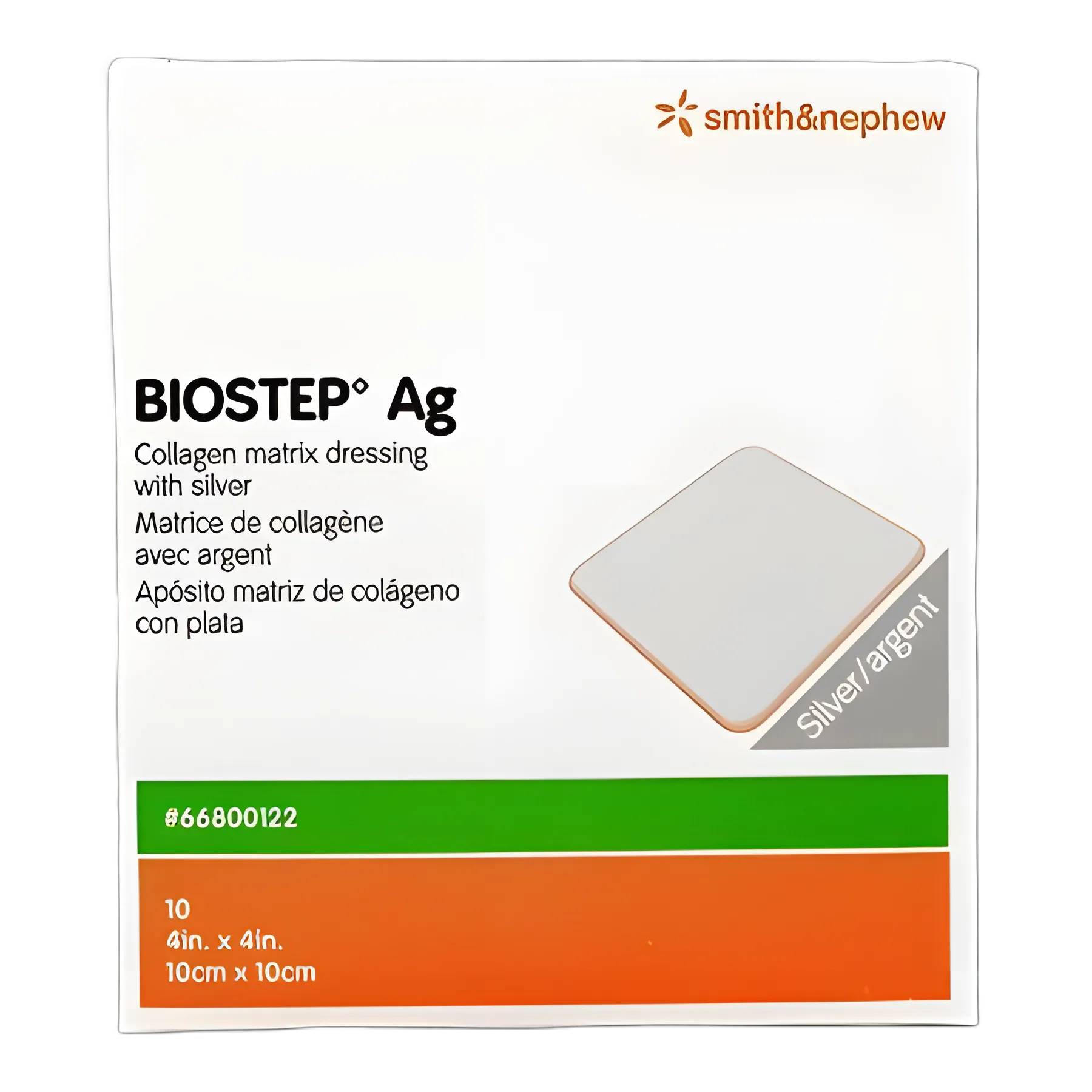 Biostep™ Ag Silver Collagen Dressing 4x4 Inch Square - Sterile Wound Care Solution