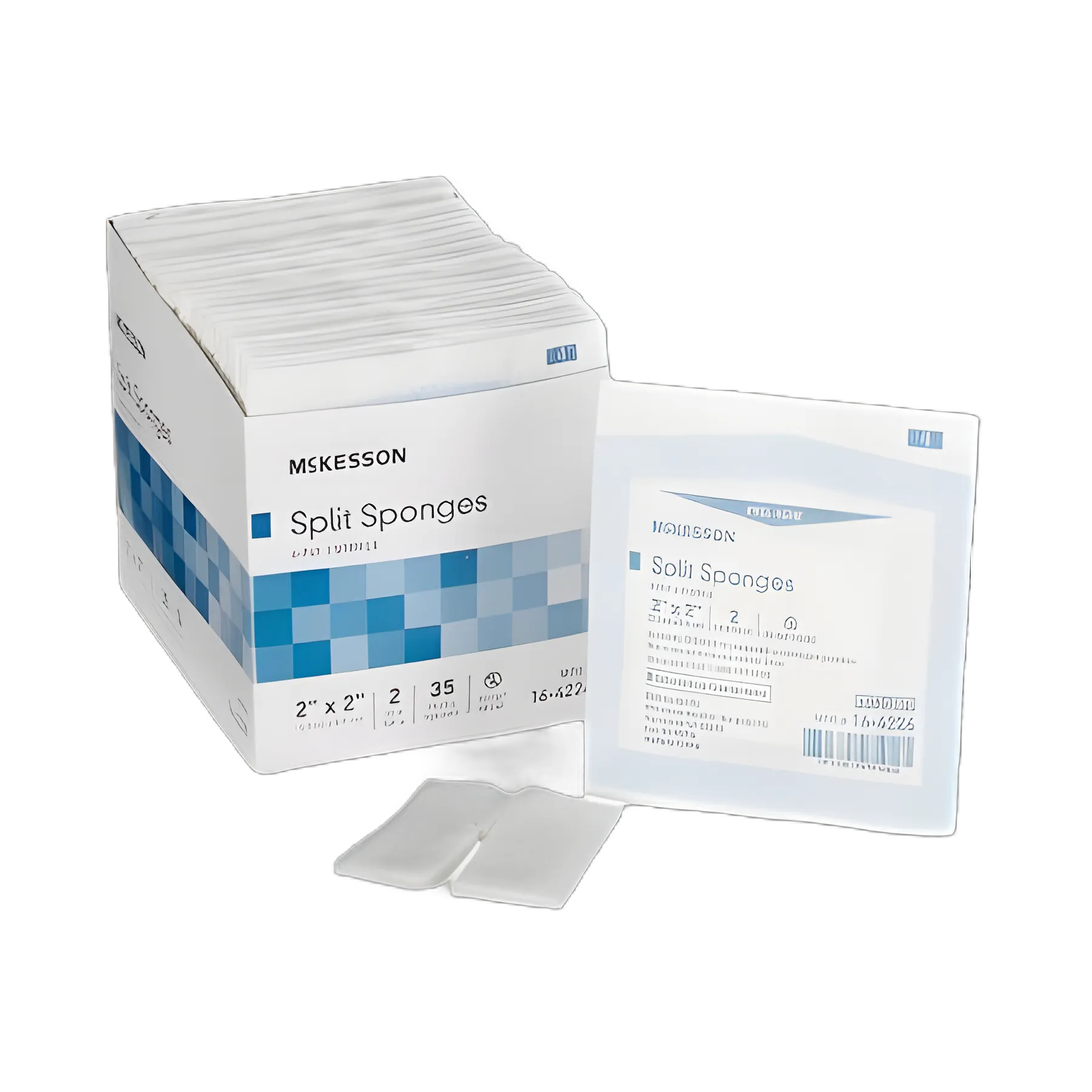 Split Sponges McKesson 2 X 2 Inch Sterile 6-Ply - 16-4226